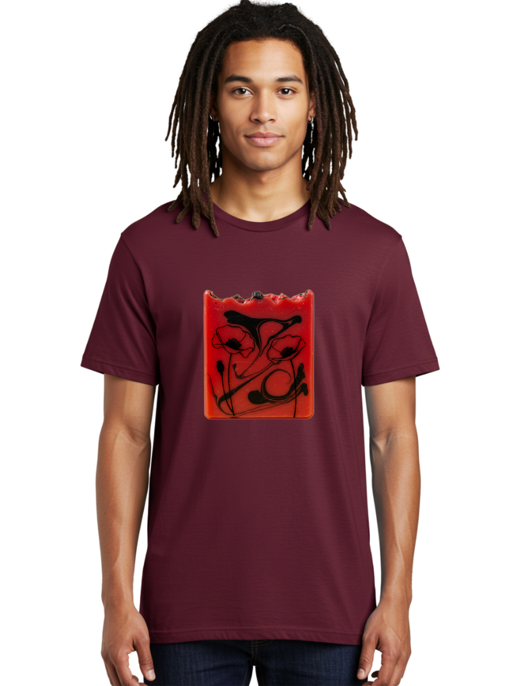 Red-Soap-With-Floral-Design Men'S Graphic Tee, 100% Cotton, Comfortable Casual Summer Wear, Machine Washable, Vintage Camera, Old Camera, Antique Camera, Black Camera, Classic Photography, Photography Equipment, Nostalgic Device, Film Camera, Baf461