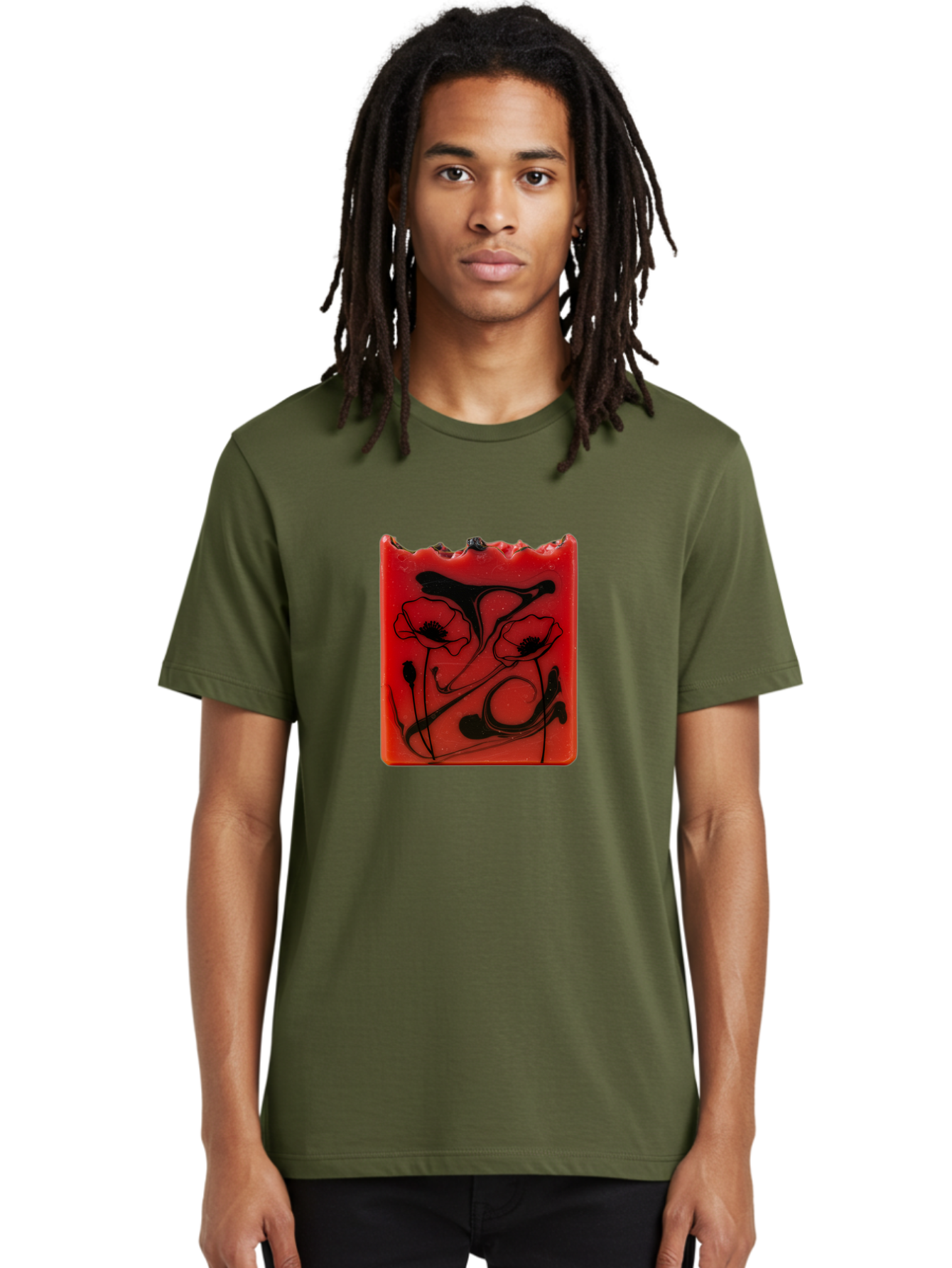 Red-Soap-With-Floral-Design Men'S Graphic Tee, 100% Cotton, Comfortable Casual Summer Wear, Machine Washable, Vintage Camera, Old Camera, Antique Camera, Black Camera, Classic Photography, Photography Equipment, Nostalgic Device, Film Camera, Baf461