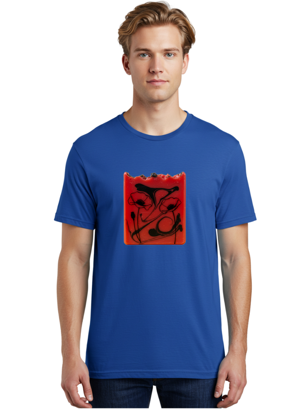 Red-Soap-With-Floral-Design Men'S Graphic Tee, 100% Cotton, Comfortable Casual Summer Wear, Machine Washable, Vintage Camera, Old Camera, Antique Camera, Black Camera, Classic Photography, Photography Equipment, Nostalgic Device, Film Camera, Baf461