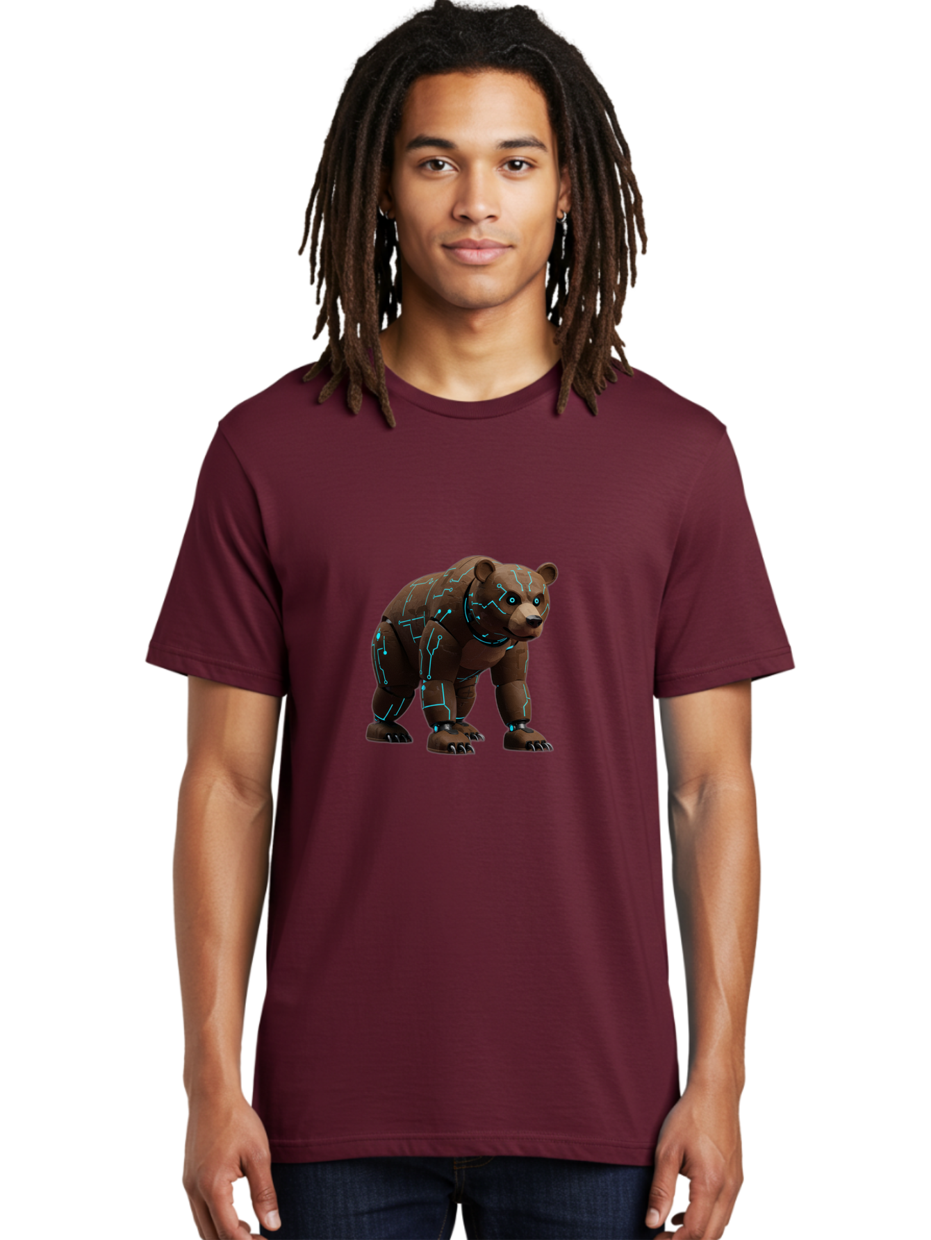 Robo-Bear Men'S Graphic Tee, 100% Cotton, Comfortable Casual Summer Wear, Machine Washable, Vintage Camera, Old Camera, Antique Camera, Black Camera, Classic Photography, Photography Equipment, Nostalgic Device, Film Camera, Camera Art Baf463