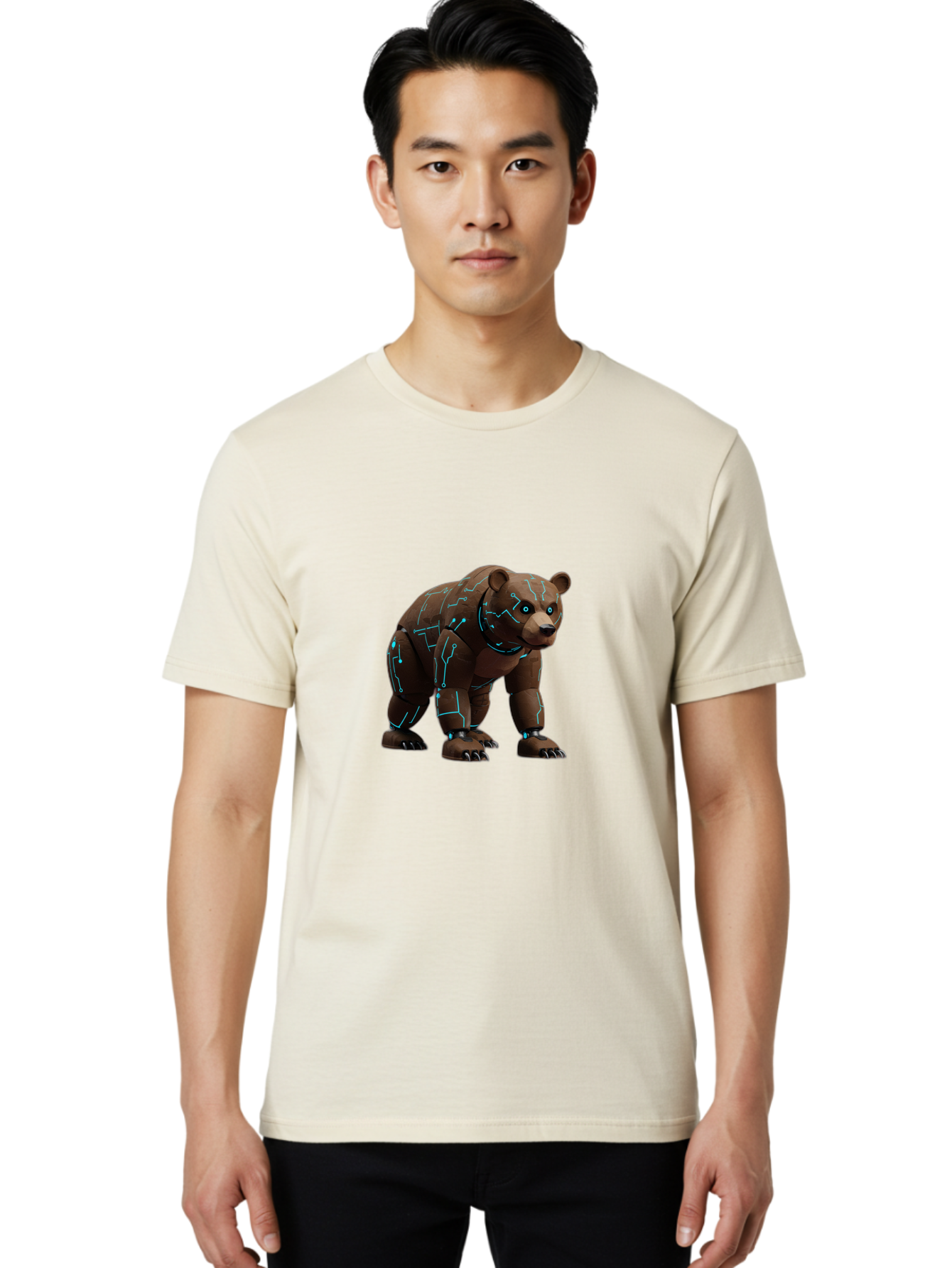 Robo-Bear Men'S Graphic Tee, 100% Cotton, Comfortable Casual Summer Wear, Machine Washable, Vintage Camera, Old Camera, Antique Camera, Black Camera, Classic Photography, Photography Equipment, Nostalgic Device, Film Camera, Camera Art Baf463