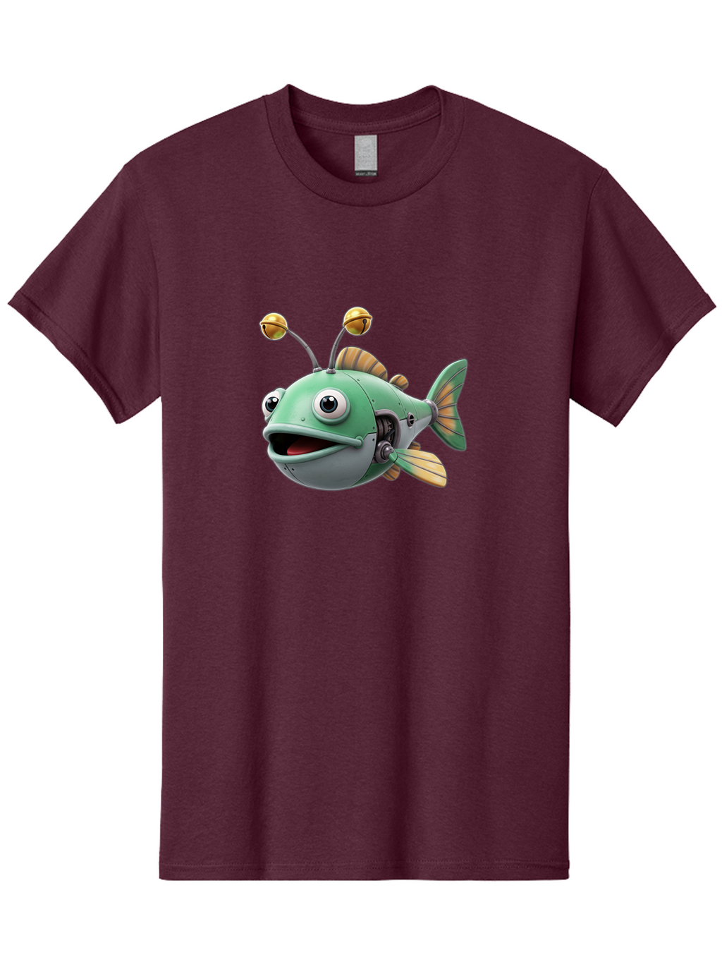 Robo-Fish-2 Men'S Graphic Tee, 100% Cotton, Comfortable Casual Summer Wear, Machine Washable, Vintage Camera, Old Camera, Antique Camera, Black Camera, Classic Photography, Photography Equipment, Nostalgic Device, Film Camera, Camera Art Baf465