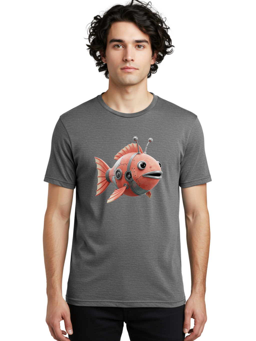 Robo-Fish Men'S Graphic Tee, 100% Cotton, Comfortable Casual Summer Wear, Machine Washable, Vintage Camera, Old Camera, Antique Camera, Black Camera, Classic Photography, Photography Equipment, Nostalgic Device, Film Camera, Camera Art Baf466