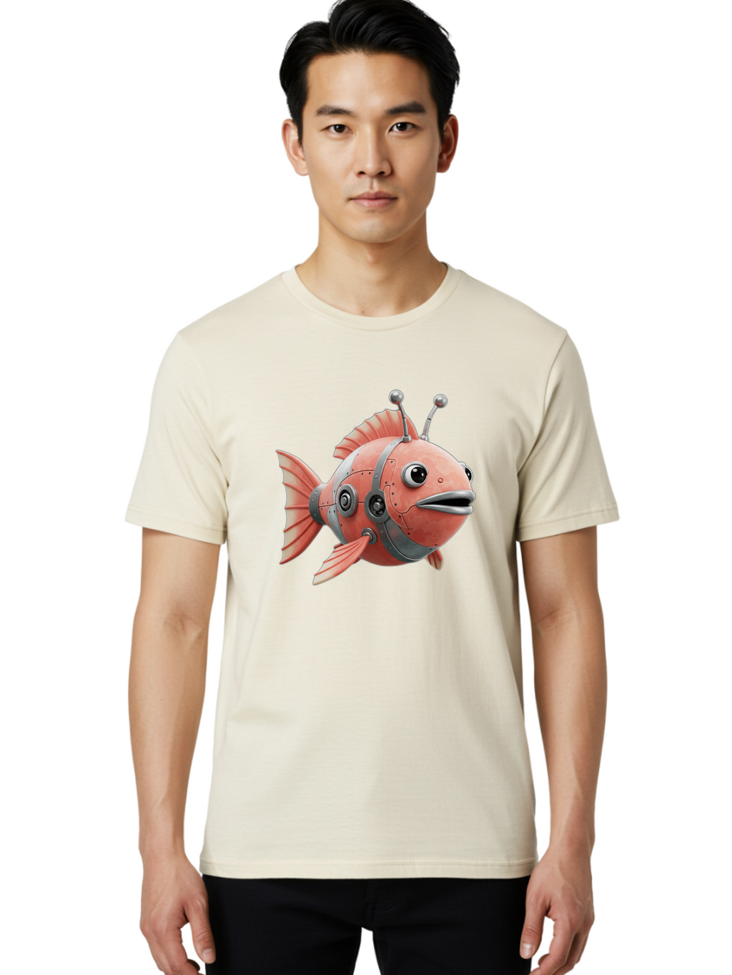 Robo-Fish Men'S Graphic Tee, 100% Cotton, Comfortable Casual Summer Wear, Machine Washable, Vintage Camera, Old Camera, Antique Camera, Black Camera, Classic Photography, Photography Equipment, Nostalgic Device, Film Camera, Camera Art Baf466