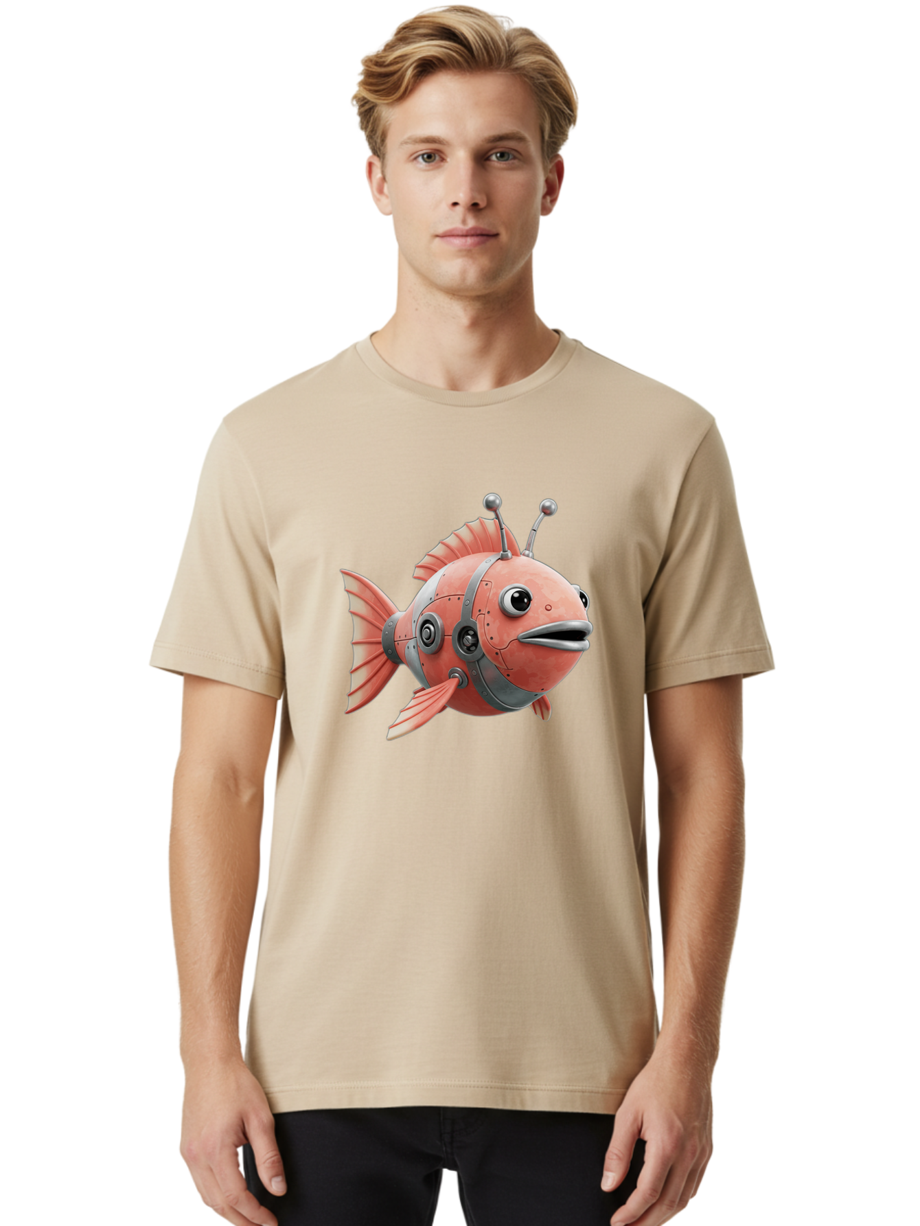 Robo-Fish Men'S Graphic Tee, 100% Cotton, Comfortable Casual Summer Wear, Machine Washable, Vintage Camera, Old Camera, Antique Camera, Black Camera, Classic Photography, Photography Equipment, Nostalgic Device, Film Camera, Camera Art Baf466