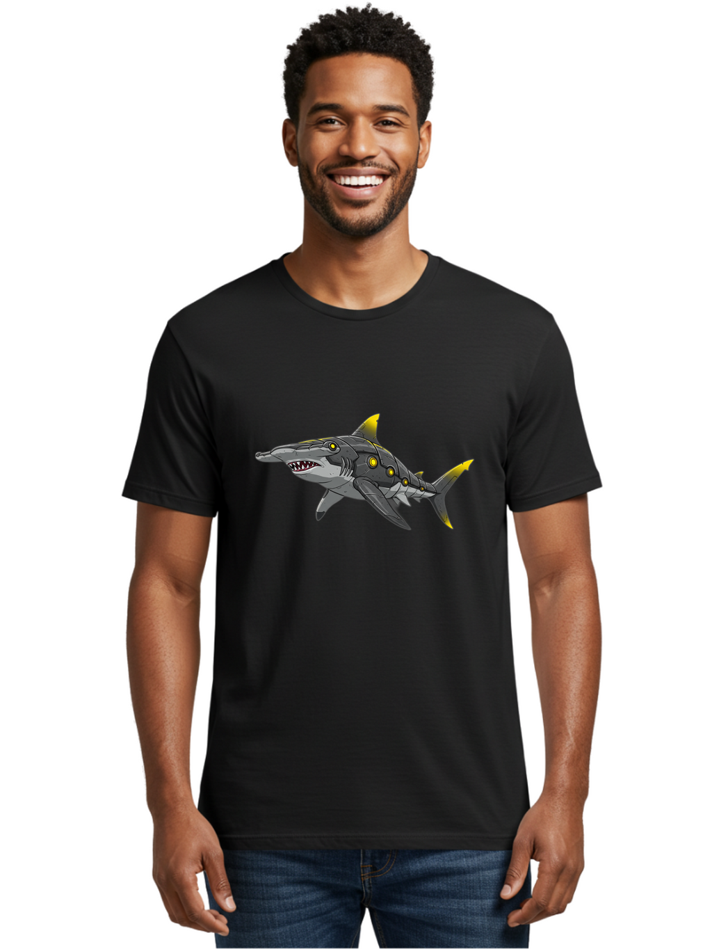 Robo-Shark Men'S Graphic Tee, 100% Cotton, Comfortable Casual Summer Wear, Machine Washable, Vintage Camera, Old Camera, Antique Camera, Black Camera, Classic Photography, Photography Equipment, Nostalgic Device, Film Camera, Camera Art Baf467