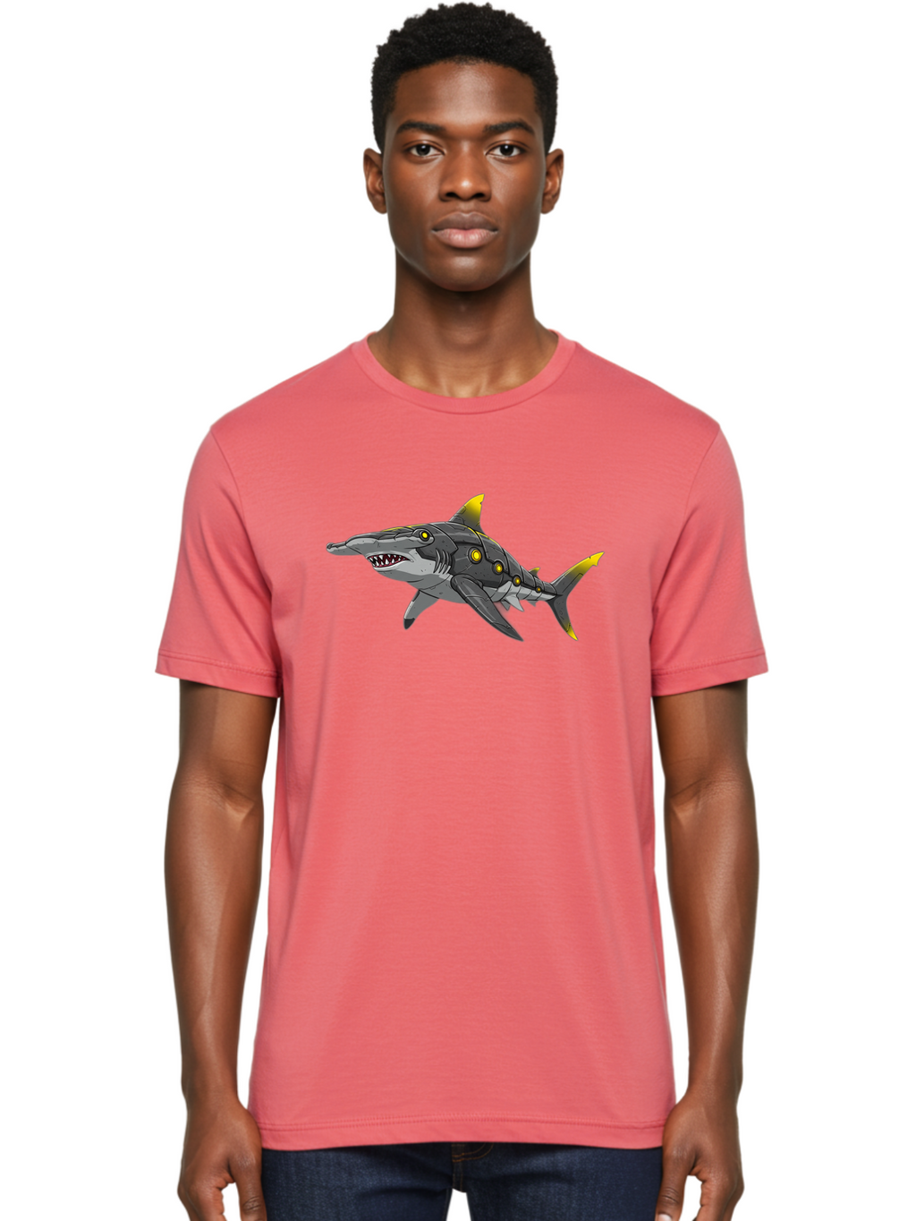 Robo-Shark Men'S Graphic Tee, 100% Cotton, Comfortable Casual Summer Wear, Machine Washable, Vintage Camera, Old Camera, Antique Camera, Black Camera, Classic Photography, Photography Equipment, Nostalgic Device, Film Camera, Camera Art Baf467