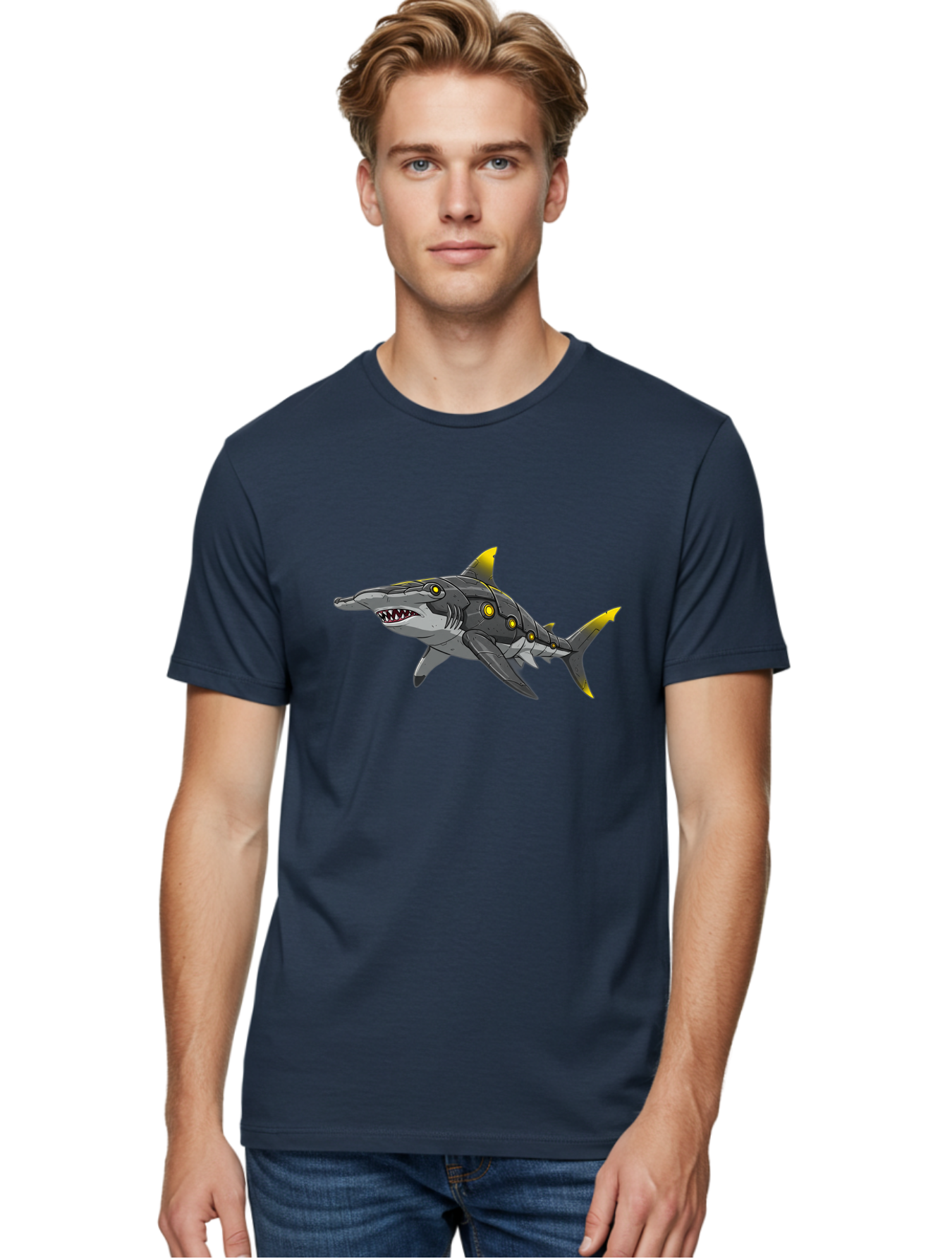 Robo-Shark Men'S Graphic Tee, 100% Cotton, Comfortable Casual Summer Wear, Machine Washable, Vintage Camera, Old Camera, Antique Camera, Black Camera, Classic Photography, Photography Equipment, Nostalgic Device, Film Camera, Camera Art Baf467