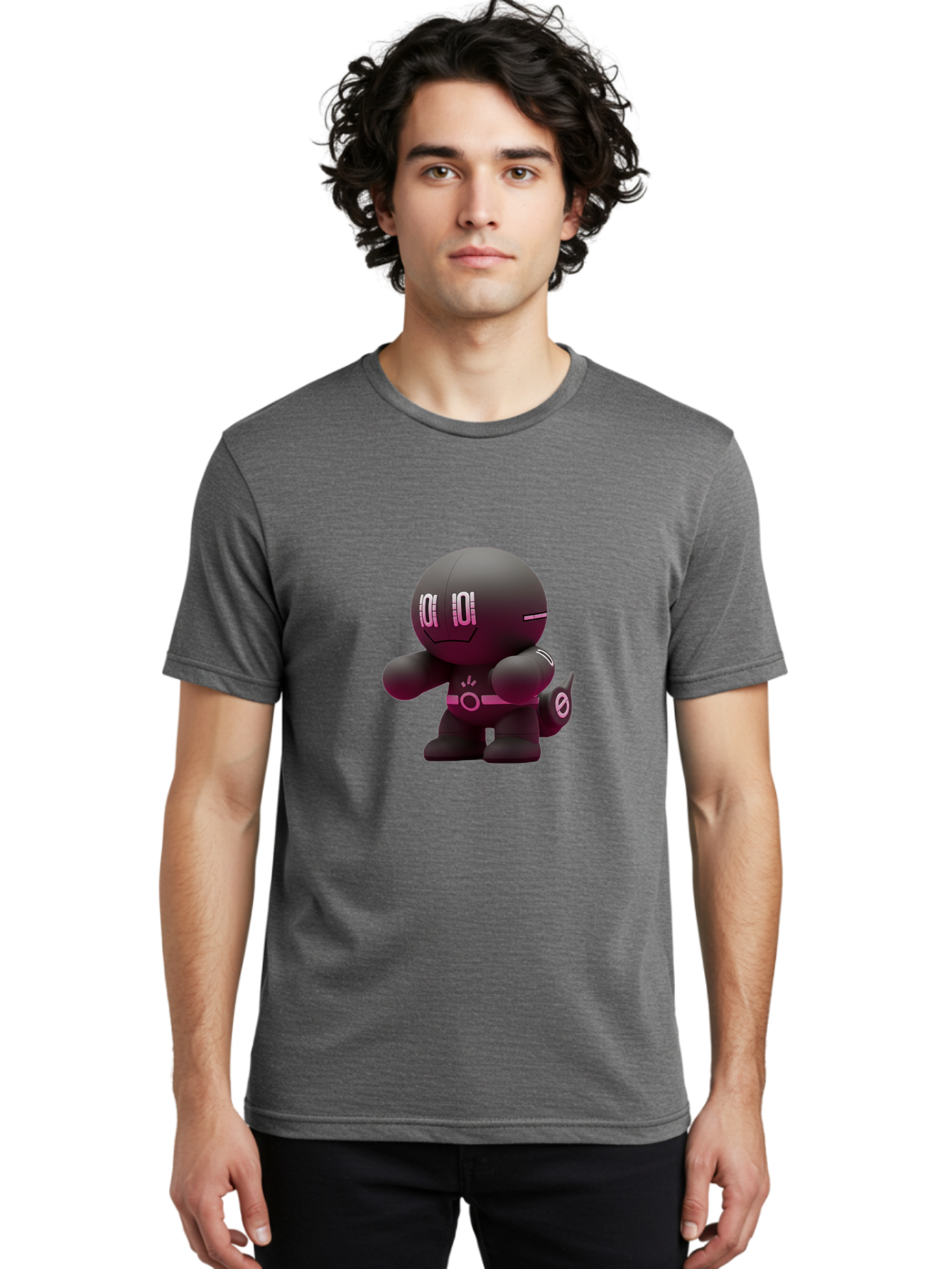 Robot-Character Men'S Graphic Tee, 100% Cotton, Comfortable Casual Summer Wear, Machine Washable, Vintage Camera, Old Camera, Antique Camera, Black Camera, Classic Photography, Photography Equipment, Nostalgic Device, Film Camera, Camera Art Baf468