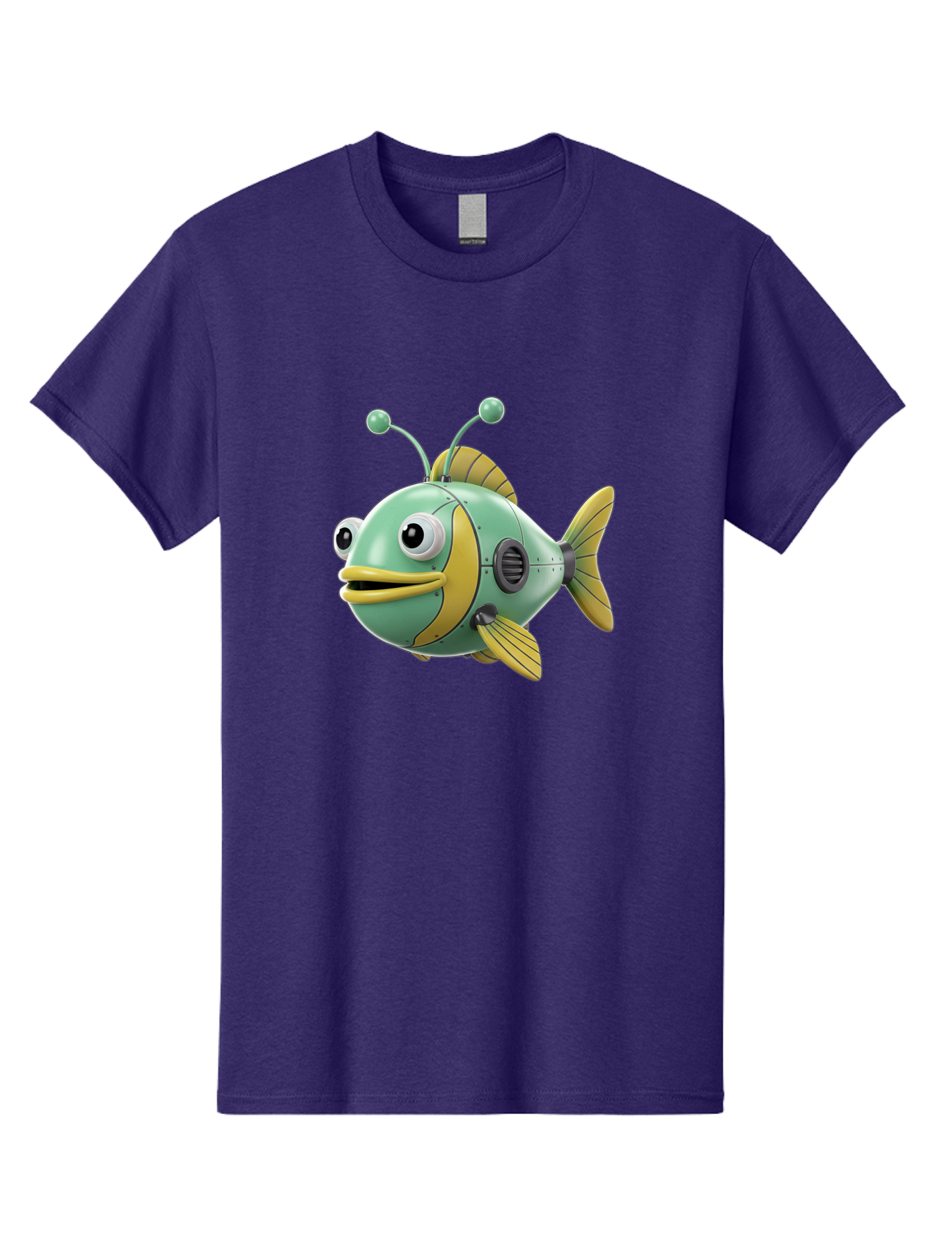 Robot-Fish-1 Men'S Graphic Tee, 100% Cotton, Comfortable Casual Summer Wear, Machine Washable, Vintage Camera, Old Camera, Antique Camera, Black Camera, Classic Photography, Photography Equipment, Nostalgic Device, Film Camera, Camera Art Baf469