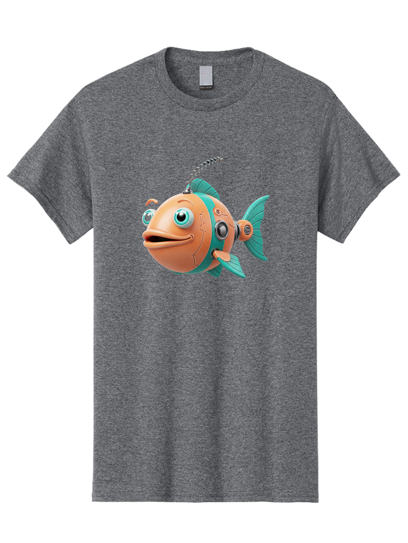 Robot-Fish-2 Men'S Graphic Tee, 100% Cotton, Comfortable Casual Summer Wear, Machine Washable, Vintage Camera, Old Camera, Antique Camera, Black Camera, Classic Photography, Photography Equipment, Nostalgic Device, Film Camera, Camera Art Baf470
