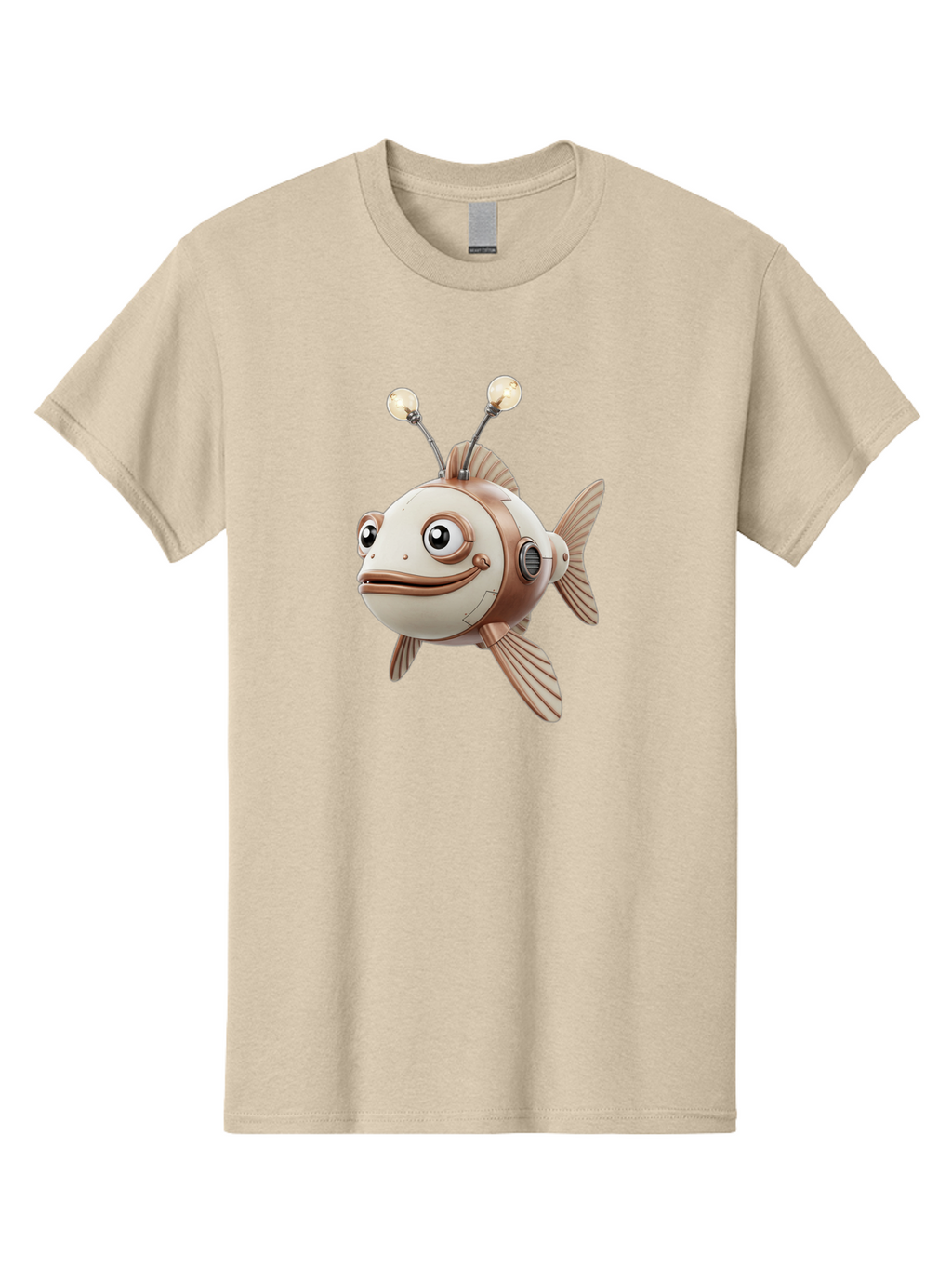 Robot-Fish-3 Men'S Graphic Tee, 100% Cotton, Comfortable Casual Summer Wear, Machine Washable, Vintage Camera, Old Camera, Antique Camera, Black Camera, Classic Photography, Photography Equipment, Nostalgic Device, Film Camera, Camera Art Baf471
