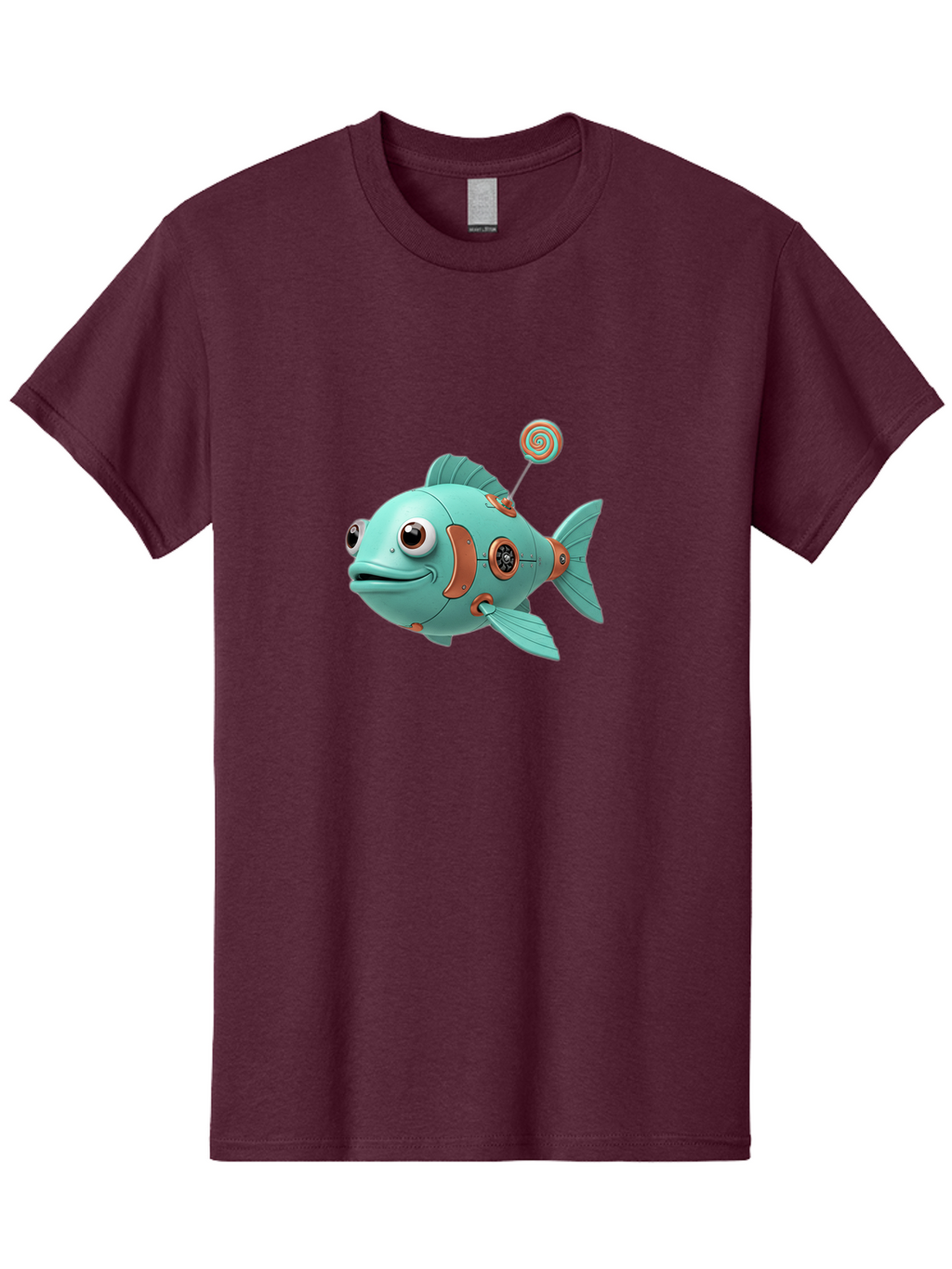 Robot-Fish-4 Men'S Graphic Tee, 100% Cotton, Comfortable Casual Summer Wear, Machine Washable, Vintage Camera, Old Camera, Antique Camera, Black Camera, Classic Photography, Photography Equipment, Nostalgic Device, Film Camera, Camera Art Baf472