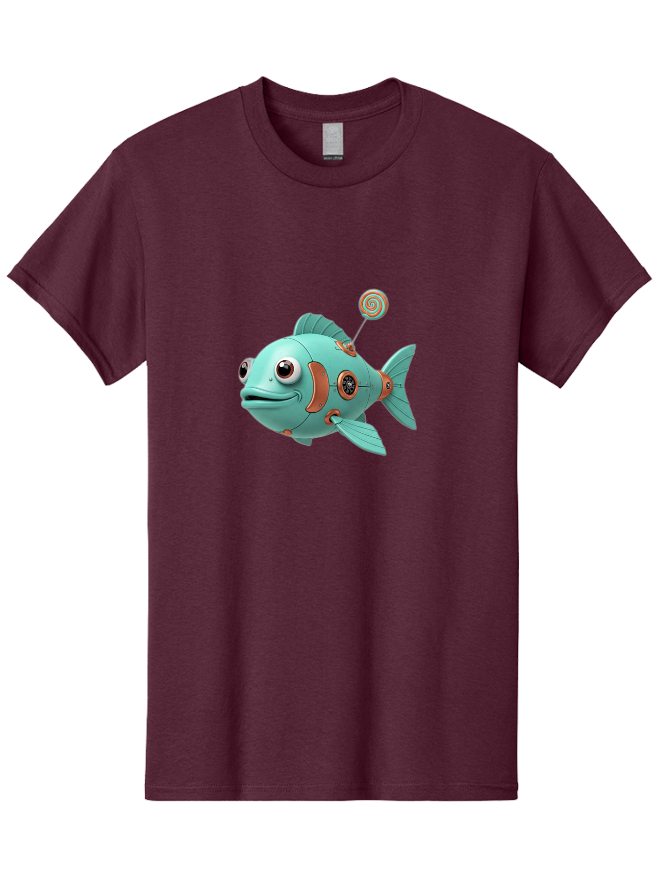 Robot-Fish-4 Men'S Graphic Tee, 100% Cotton, Comfortable Casual Summer Wear, Machine Washable, Vintage Camera, Old Camera, Antique Camera, Black Camera, Classic Photography, Photography Equipment, Nostalgic Device, Film Camera, Camera Art Baf472