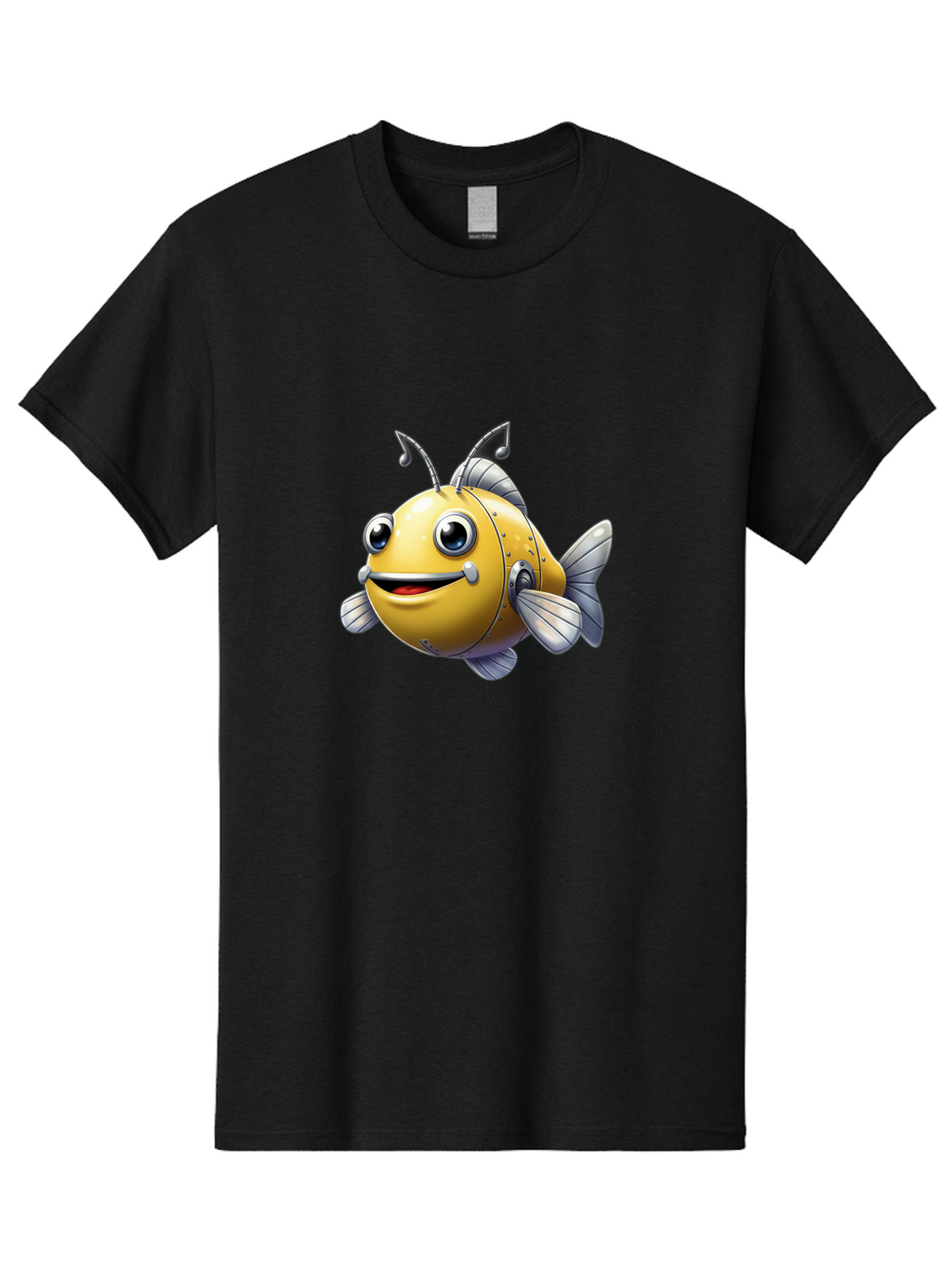 Robot-Fish-5 Men'S Graphic Tee, 100% Cotton, Comfortable Casual Summer Wear, Machine Washable, Vintage Camera, Old Camera, Antique Camera, Black Camera, Classic Photography, Photography Equipment, Nostalgic Device, Film Camera, Camera Art Baf473