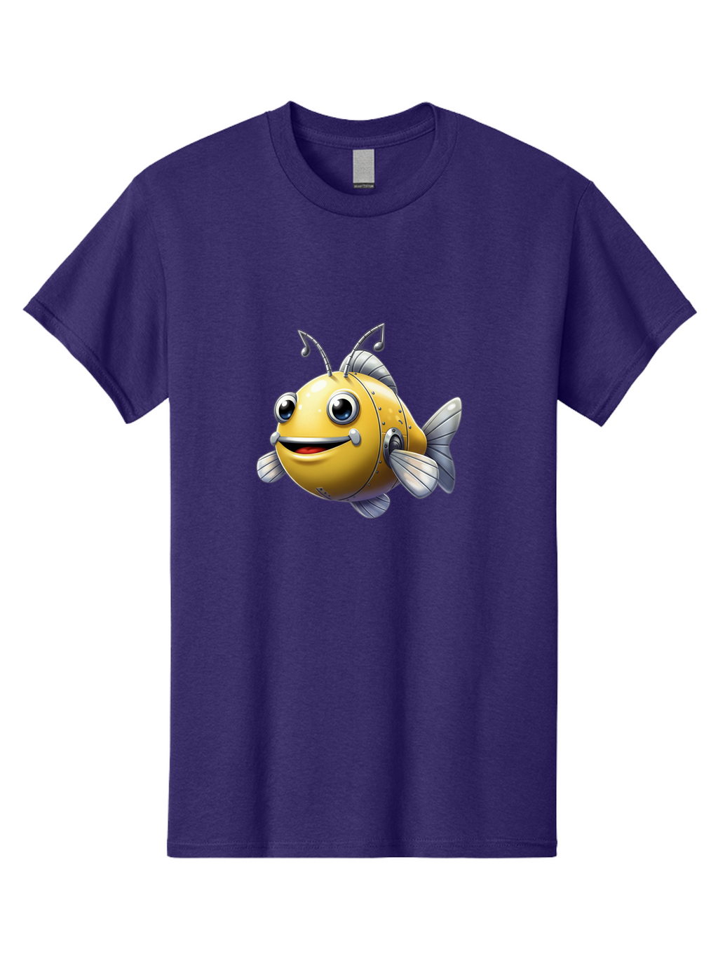 Robot-Fish-5 Men'S Graphic Tee, 100% Cotton, Comfortable Casual Summer Wear, Machine Washable, Vintage Camera, Old Camera, Antique Camera, Black Camera, Classic Photography, Photography Equipment, Nostalgic Device, Film Camera, Camera Art Baf473