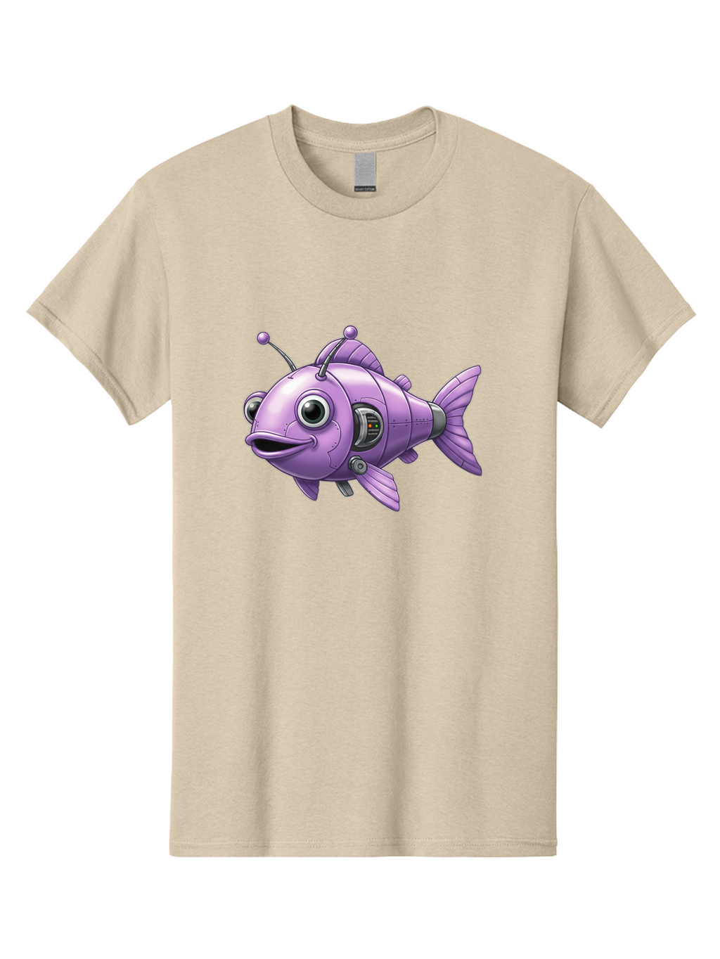 Robot-Fish-6 Men'S Graphic Tee, 100% Cotton, Comfortable Casual Summer Wear, Machine Washable, Vintage Camera, Old Camera, Antique Camera, Black Camera, Classic Photography, Photography Equipment, Nostalgic Device, Film Camera, Camera Art Baf474