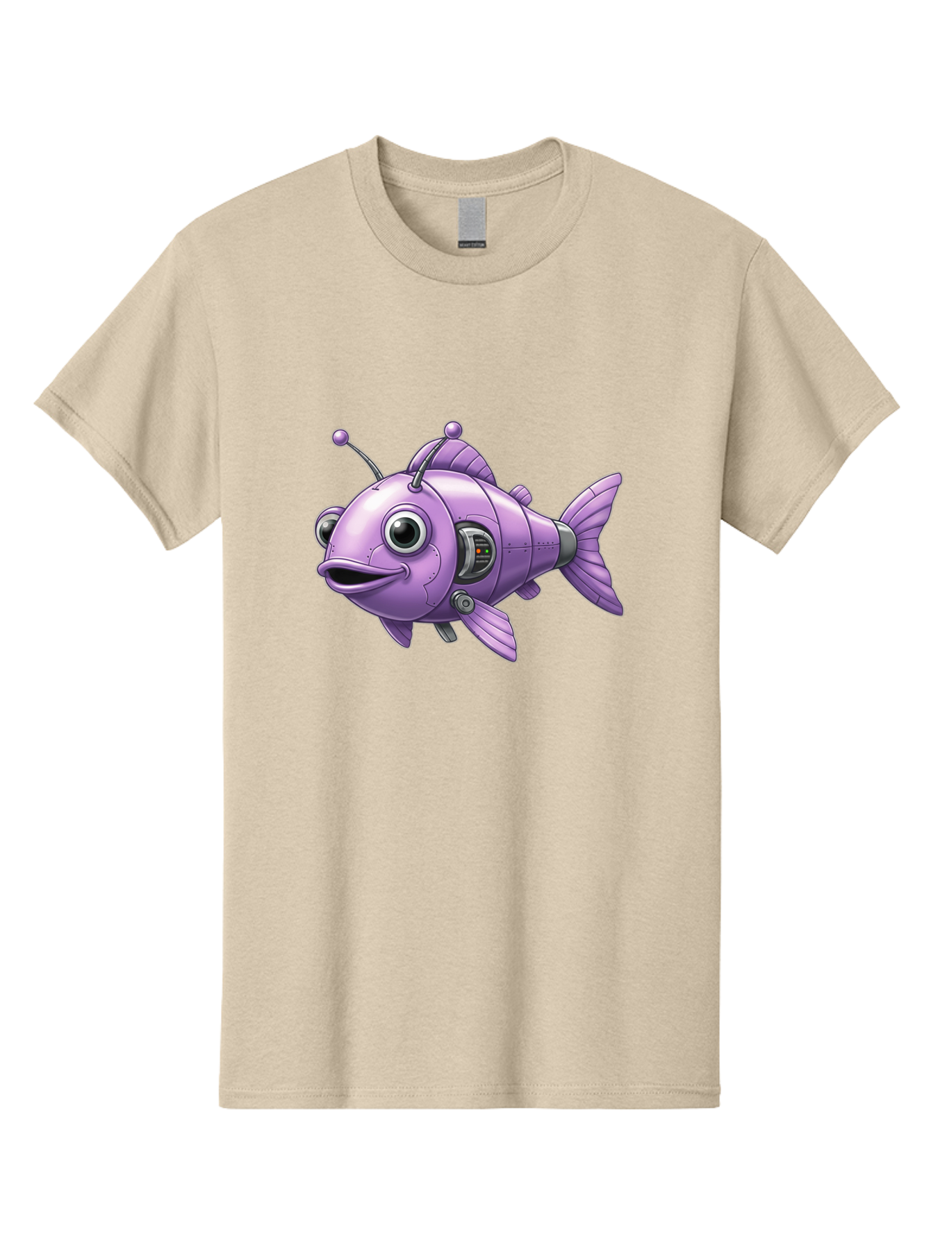 Robot-Fish-6 Men'S Graphic Tee, 100% Cotton, Comfortable Casual Summer Wear, Machine Washable, Vintage Camera, Old Camera, Antique Camera, Black Camera, Classic Photography, Photography Equipment, Nostalgic Device, Film Camera, Camera Art Baf474