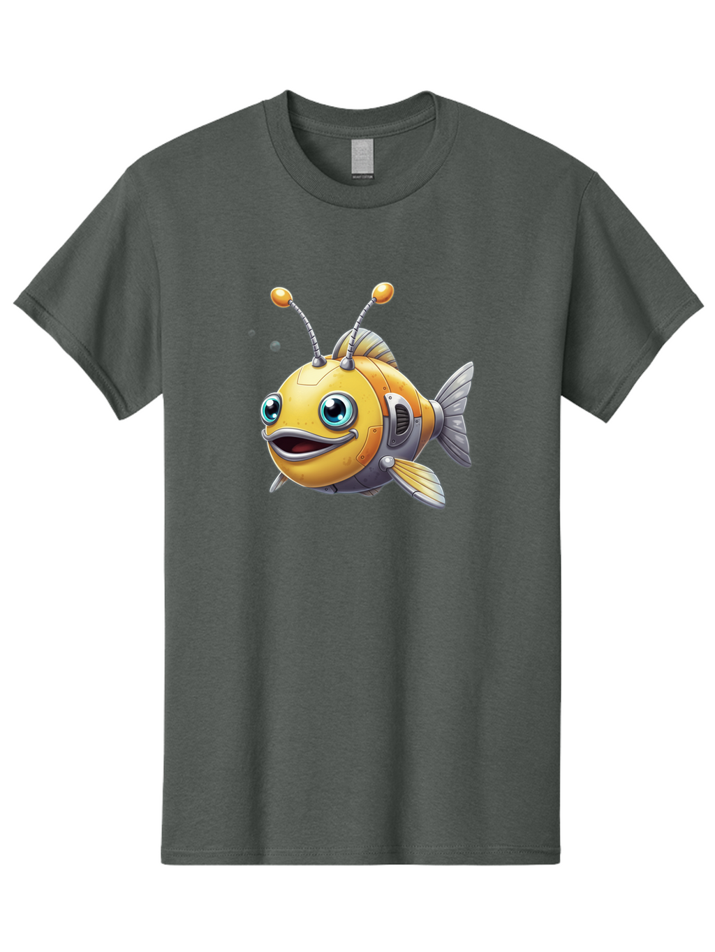 Robot-Fish-7 Men'S Graphic Tee, 100% Cotton, Comfortable Casual Summer Wear, Machine Washable, Vintage Camera, Old Camera, Antique Camera, Black Camera, Classic Photography, Photography Equipment, Nostalgic Device, Film Camera, Camera Art Baf475
