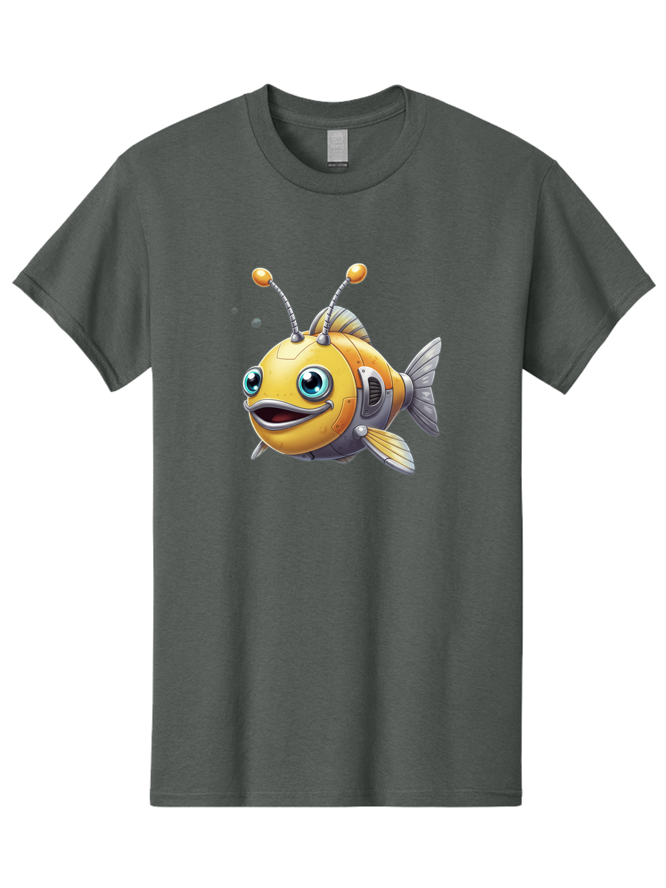 Robot-Fish-7 Men'S Graphic Tee, 100% Cotton, Comfortable Casual Summer Wear, Machine Washable, Vintage Camera, Old Camera, Antique Camera, Black Camera, Classic Photography, Photography Equipment, Nostalgic Device, Film Camera, Camera Art Baf475
