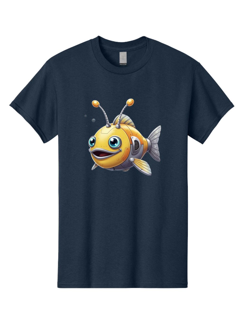 Robot-Fish-7 Men'S Graphic Tee, 100% Cotton, Comfortable Casual Summer Wear, Machine Washable, Vintage Camera, Old Camera, Antique Camera, Black Camera, Classic Photography, Photography Equipment, Nostalgic Device, Film Camera, Camera Art Baf475