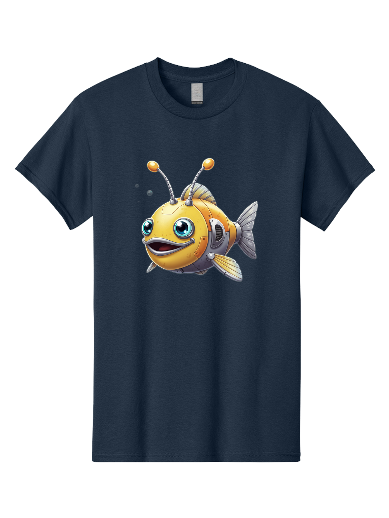 Robot-Fish-7 Men'S Graphic Tee, 100% Cotton, Comfortable Casual Summer Wear, Machine Washable, Vintage Camera, Old Camera, Antique Camera, Black Camera, Classic Photography, Photography Equipment, Nostalgic Device, Film Camera, Camera Art Baf475