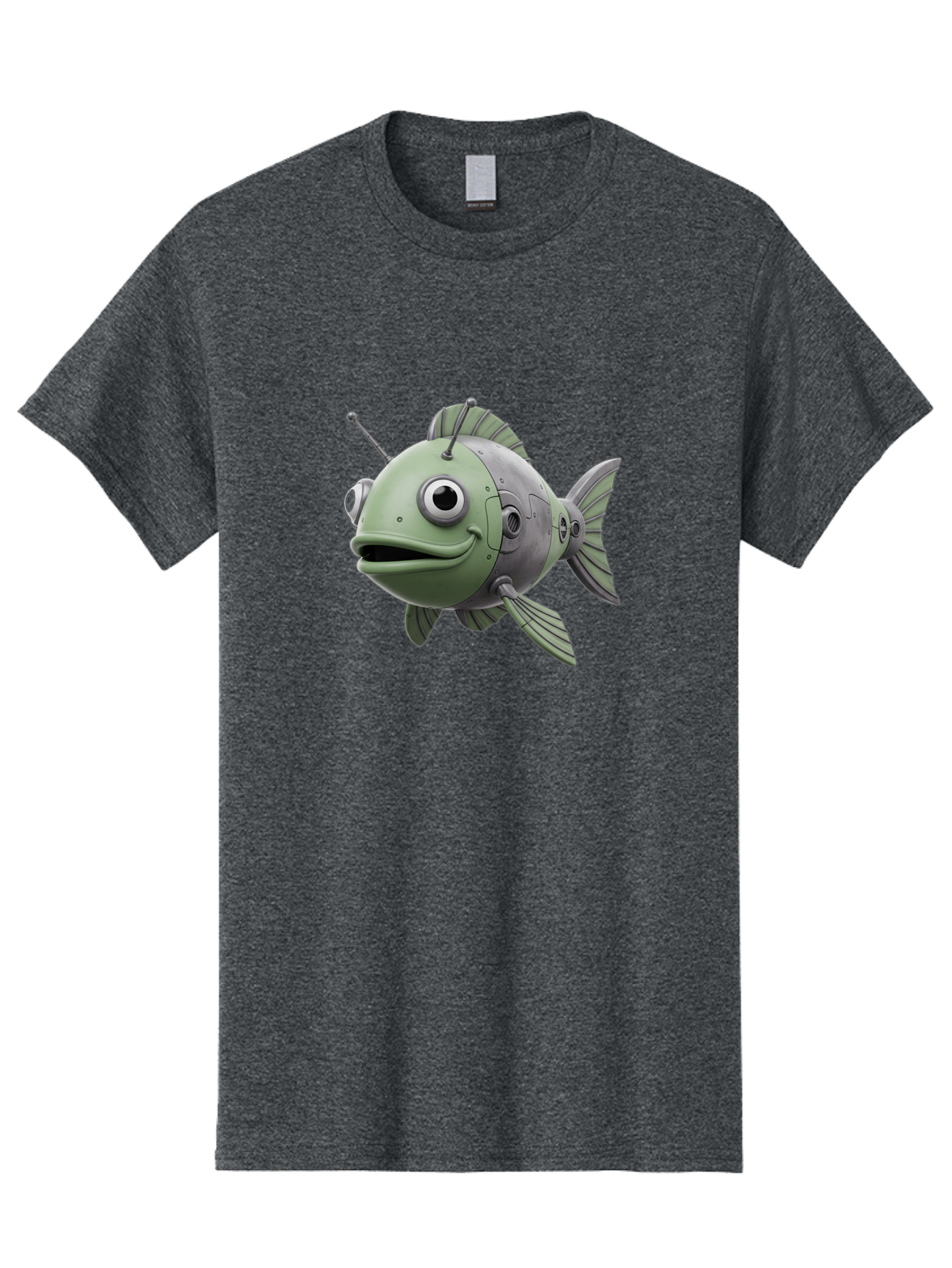 Robot-Fish-8 Men'S Graphic Tee, 100% Cotton, Comfortable Casual Summer Wear, Machine Washable, Vintage Camera, Old Camera, Antique Camera, Black Camera, Classic Photography, Photography Equipment, Nostalgic Device, Film Camera, Camera Art Baf476