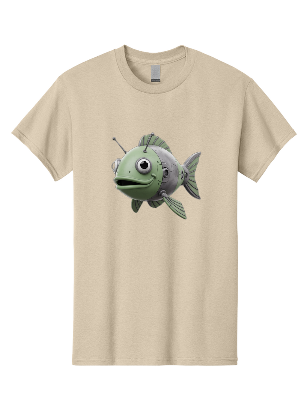 Robot-Fish-8 Men'S Graphic Tee, 100% Cotton, Comfortable Casual Summer Wear, Machine Washable, Vintage Camera, Old Camera, Antique Camera, Black Camera, Classic Photography, Photography Equipment, Nostalgic Device, Film Camera, Camera Art Baf476