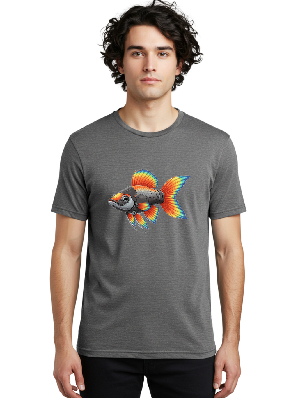 Robot-Fish Men'S Graphic Tee, 100% Cotton, Comfortable Casual Summer Wear, Machine Washable, Vintage Camera, Old Camera, Antique Camera, Black Camera, Classic Photography, Photography Equipment, Nostalgic Device, Film Camera, Camera Art Baf477