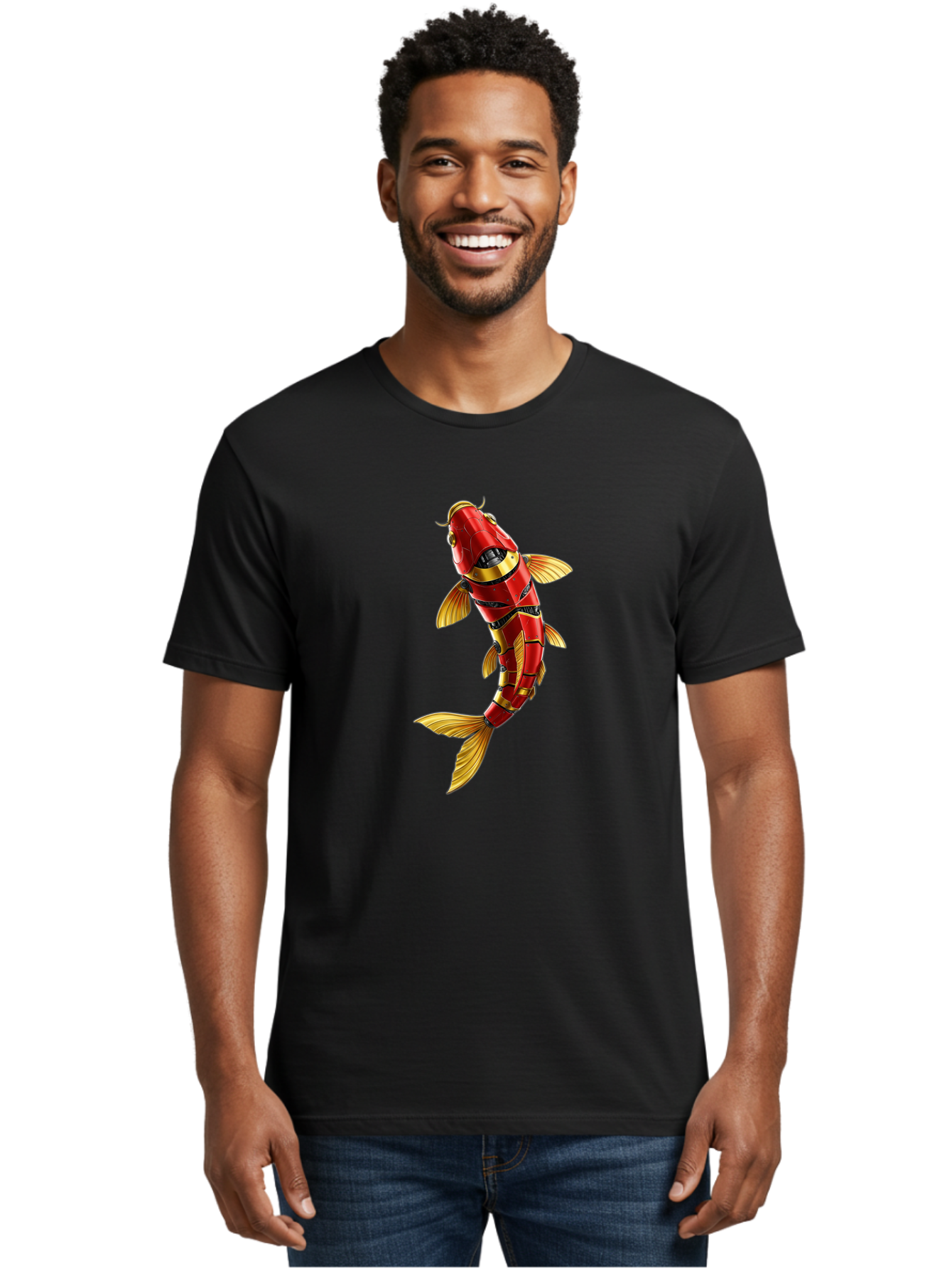 Robot-Koi-Fish Men'S Graphic Tee, 100% Cotton, Comfortable Casual Summer Wear, Machine Washable, Vintage Camera, Old Camera, Antique Camera, Black Camera, Classic Photography, Photography Equipment, Nostalgic Device, Film Camera, Camera Art Baf478