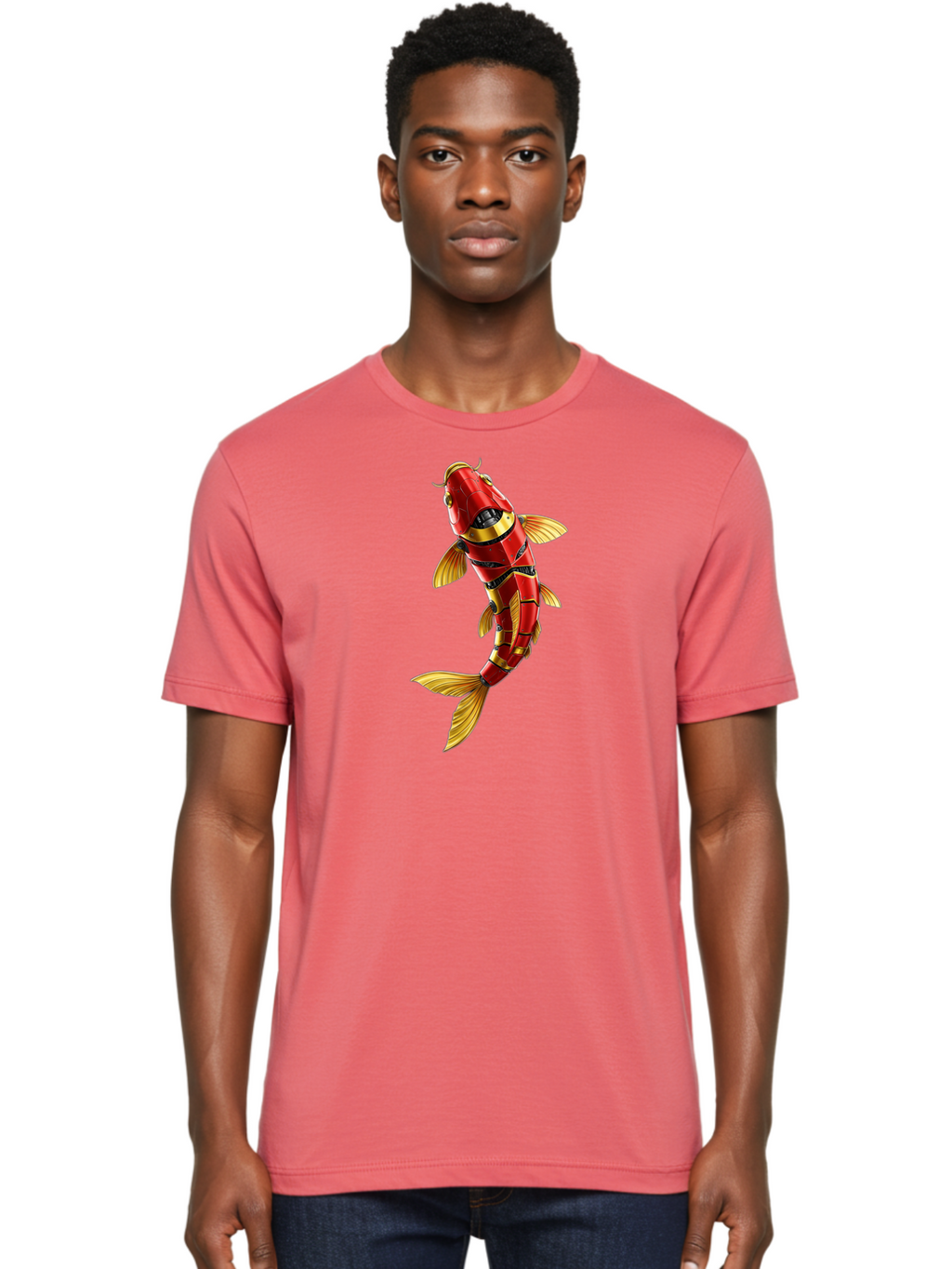 Robot-Koi-Fish Men'S Graphic Tee, 100% Cotton, Comfortable Casual Summer Wear, Machine Washable, Vintage Camera, Old Camera, Antique Camera, Black Camera, Classic Photography, Photography Equipment, Nostalgic Device, Film Camera, Camera Art Baf478