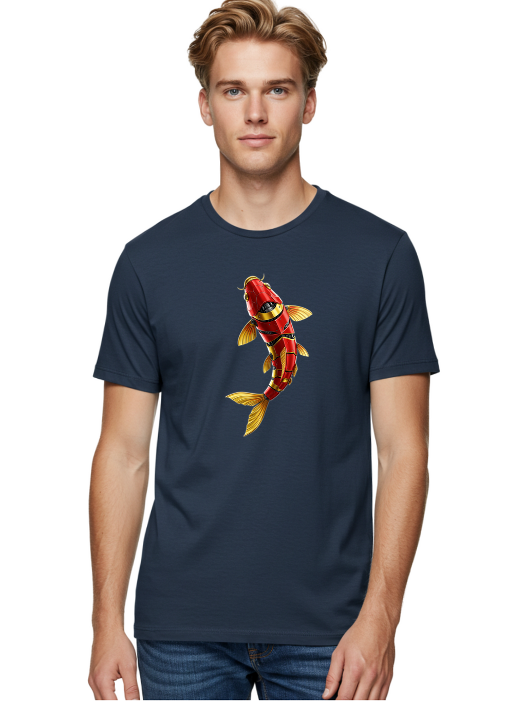 Robot-Koi-Fish Men'S Graphic Tee, 100% Cotton, Comfortable Casual Summer Wear, Machine Washable, Vintage Camera, Old Camera, Antique Camera, Black Camera, Classic Photography, Photography Equipment, Nostalgic Device, Film Camera, Camera Art Baf478