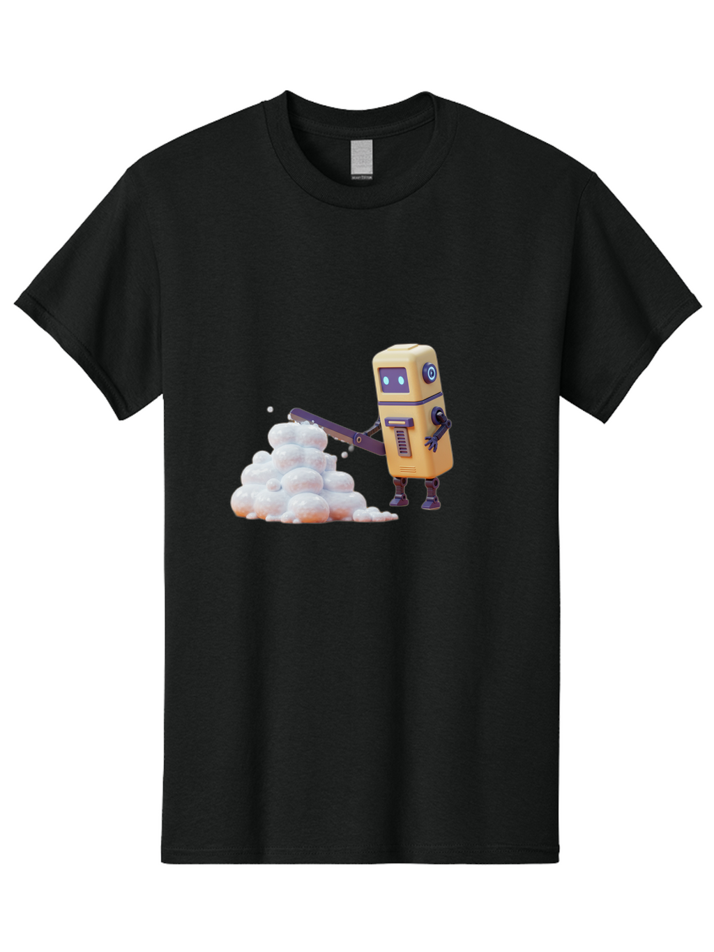 Robot-Shoveling-Snow Men'S Graphic Tee, 100% Cotton, Comfortable Casual Summer Wear, Machine Washable, Vintage Camera, Old Camera, Antique Camera, Black Camera, Classic Photography, Photography Equipment, Nostalgic Device, Film Camera, Baf479