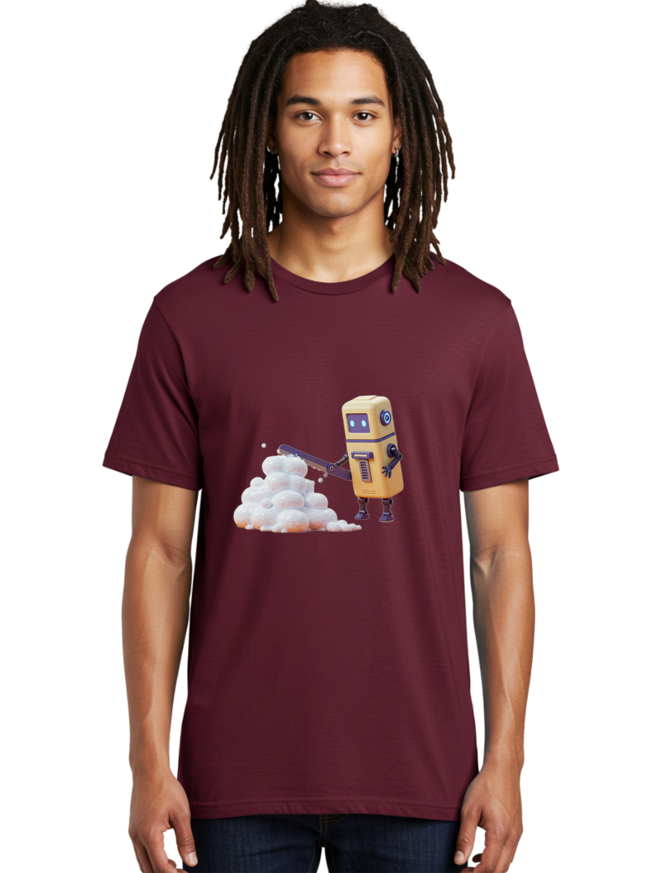 Robot-Shoveling-Snow Men'S Graphic Tee, 100% Cotton, Comfortable Casual Summer Wear, Machine Washable, Vintage Camera, Old Camera, Antique Camera, Black Camera, Classic Photography, Photography Equipment, Nostalgic Device, Film Camera, Baf479