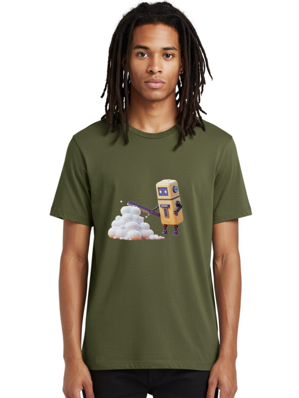 Robot-Shoveling-Snow Men'S Graphic Tee, 100% Cotton, Comfortable Casual Summer Wear, Machine Washable, Vintage Camera, Old Camera, Antique Camera, Black Camera, Classic Photography, Photography Equipment, Nostalgic Device, Film Camera, Baf479