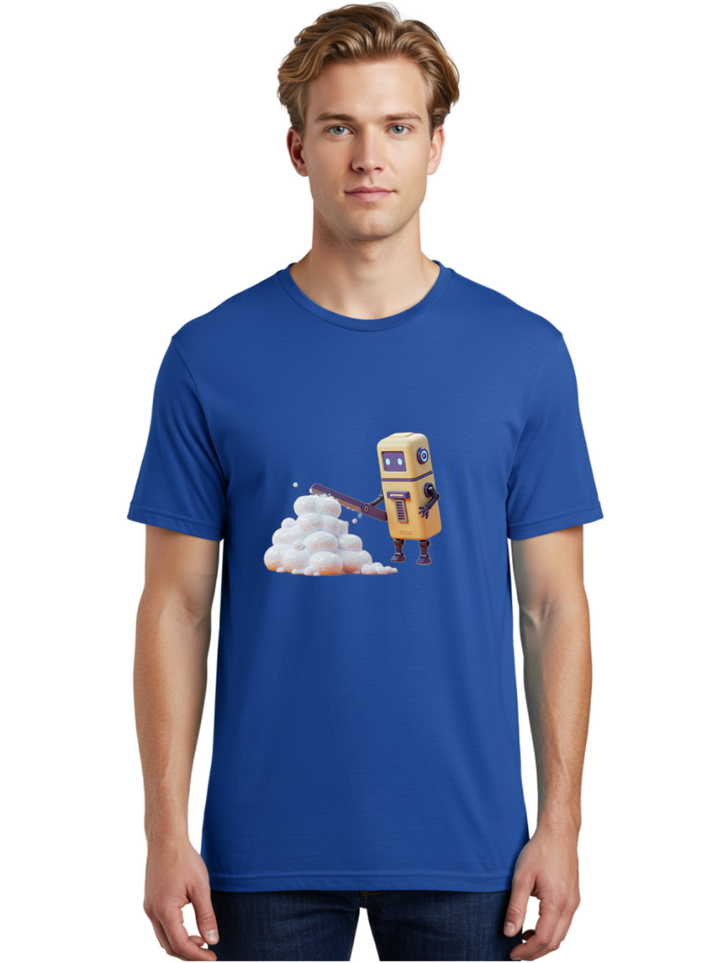 Robot-Shoveling-Snow Men'S Graphic Tee, 100% Cotton, Comfortable Casual Summer Wear, Machine Washable, Vintage Camera, Old Camera, Antique Camera, Black Camera, Classic Photography, Photography Equipment, Nostalgic Device, Film Camera, Baf479