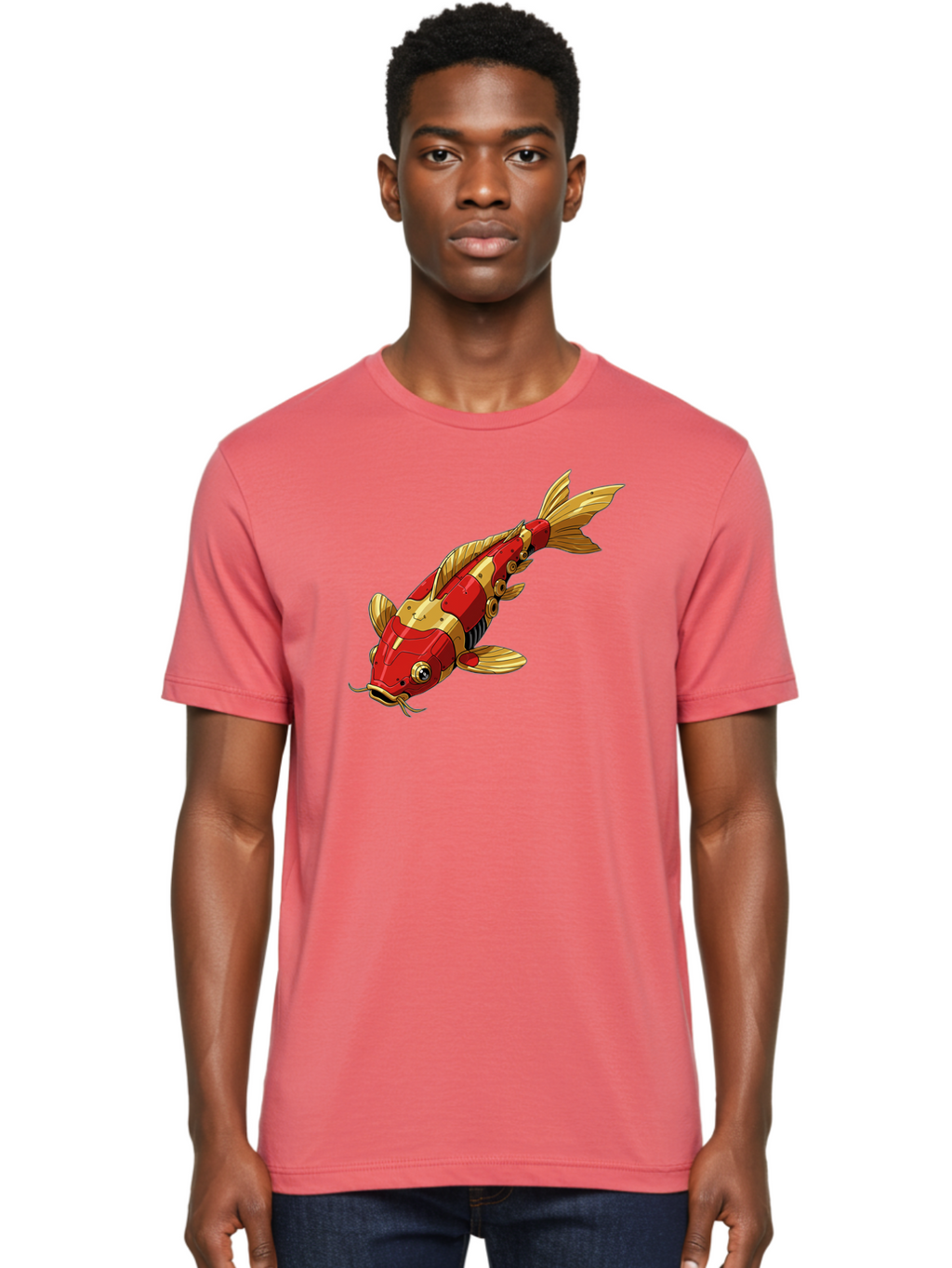 Robotic-Koi-Fish Men'S Graphic Tee, 100% Cotton, Comfortable Casual Summer Wear, Machine Washable, Vintage Camera, Old Camera, Antique Camera, Black Camera, Classic Photography, Photography Equipment, Nostalgic Device, Film Camera, Camera Art Baf483