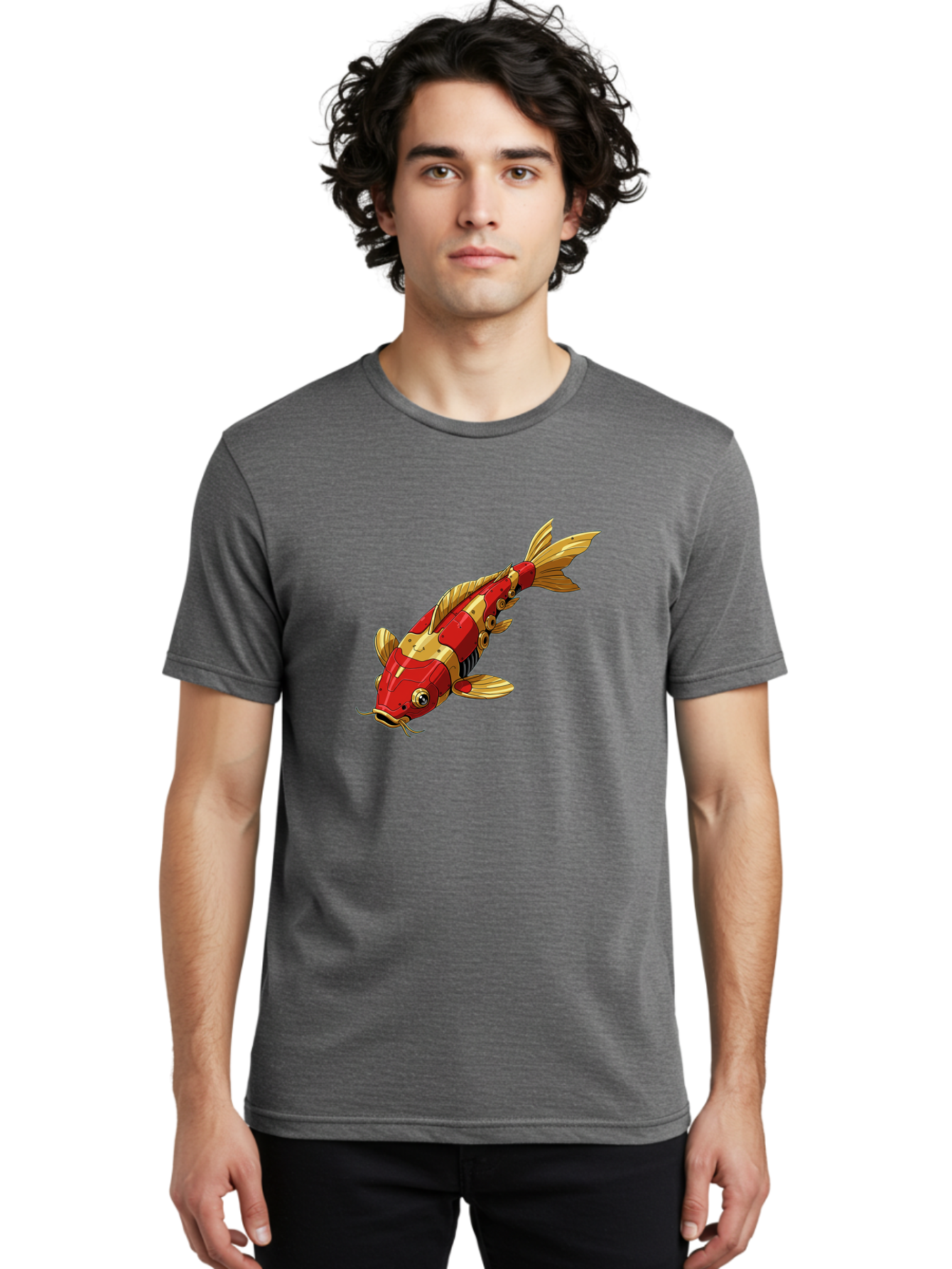 Robotic-Koi-Fish Men'S Graphic Tee, 100% Cotton, Comfortable Casual Summer Wear, Machine Washable, Vintage Camera, Old Camera, Antique Camera, Black Camera, Classic Photography, Photography Equipment, Nostalgic Device, Film Camera, Camera Art Baf483