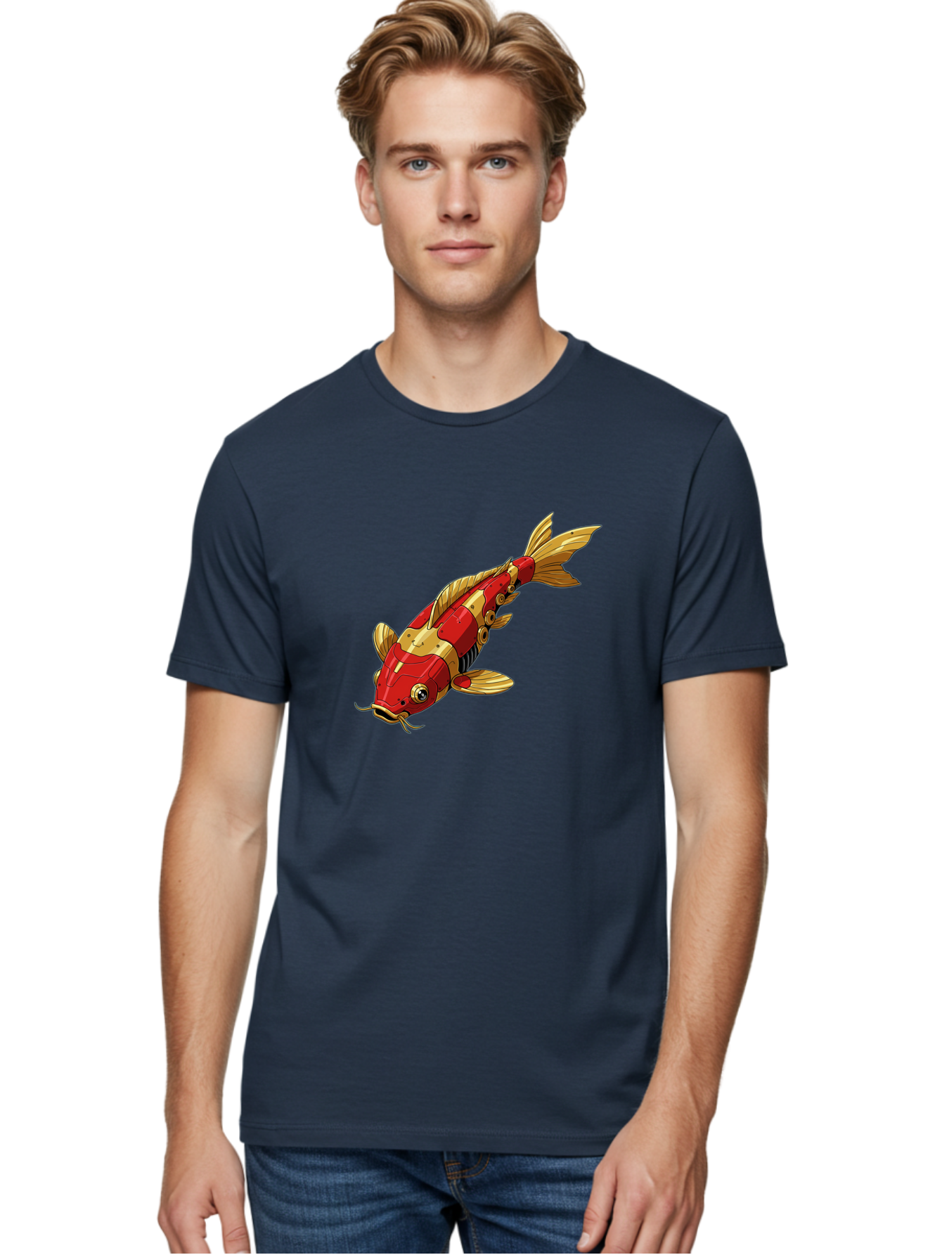 Robotic-Koi-Fish Men'S Graphic Tee, 100% Cotton, Comfortable Casual Summer Wear, Machine Washable, Vintage Camera, Old Camera, Antique Camera, Black Camera, Classic Photography, Photography Equipment, Nostalgic Device, Film Camera, Camera Art Baf483