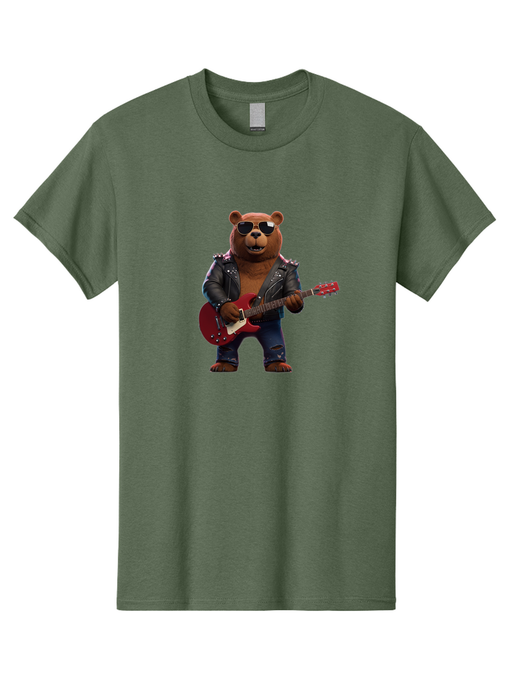 Rockstar-Bear Men'S Graphic Tee, 100% Cotton, Comfortable Casual Summer Wear, Machine Washable, Vintage Camera, Old Camera, Antique Camera, Black Camera, Classic Photography, Photography Equipment, Nostalgic Device, Film Camera, Camera Art Baf485