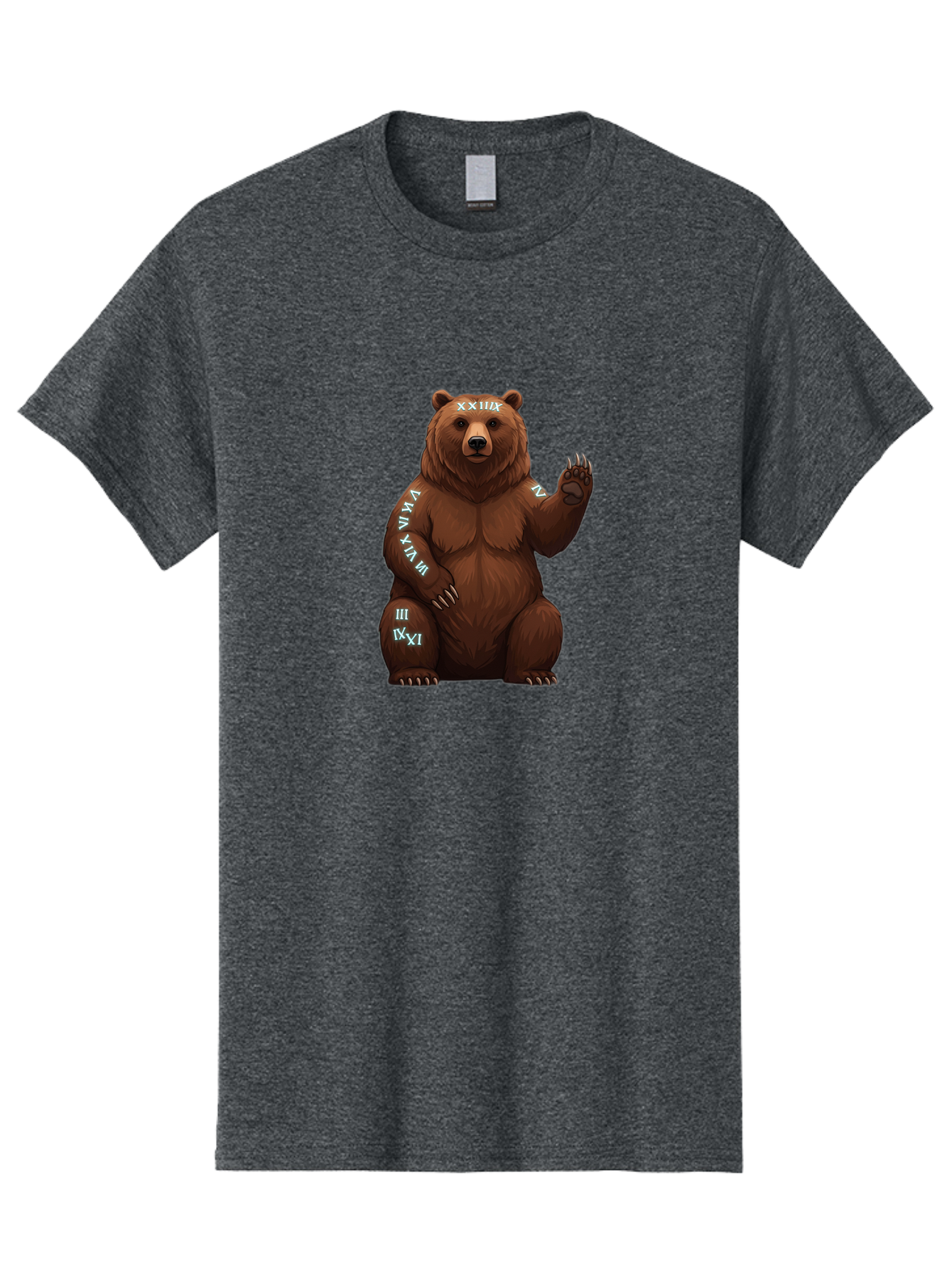 Roman-Numeral-Bear Men'S Graphic Tee, 100% Cotton, Comfortable Casual Summer Wear, Machine Washable, Vintage Camera, Old Camera, Antique Camera, Black Camera, Classic Photography, Photography Equipment, Nostalgic Device, Film Camera, Baf486