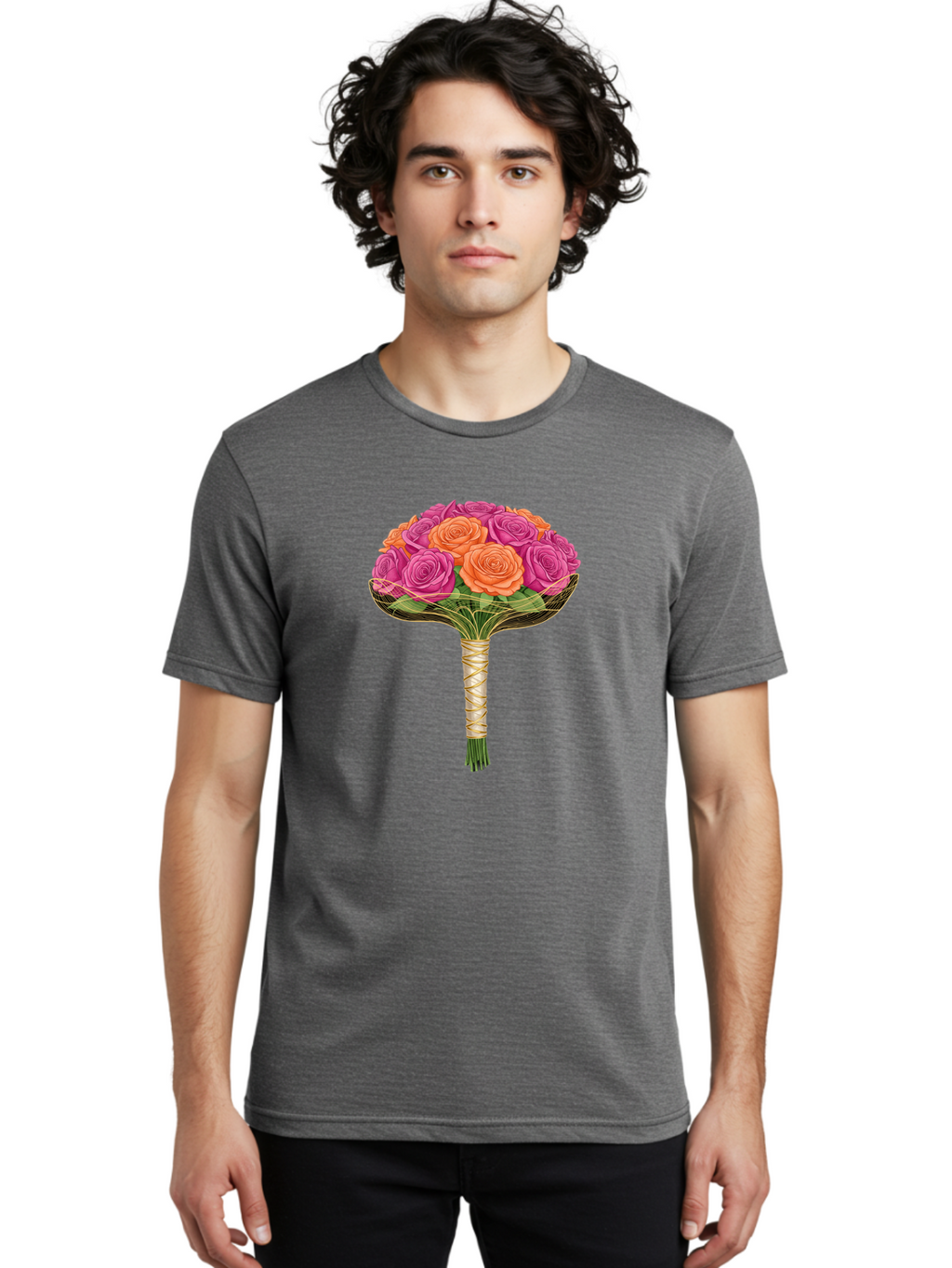 Rose-Bouquet Men'S Graphic Tee, 100% Cotton, Comfortable Casual Summer Wear, Machine Washable, Vintage Camera, Old Camera, Antique Camera, Black Camera, Classic Photography, Photography Equipment, Nostalgic Device, Film Camera, Camera Art Baf488