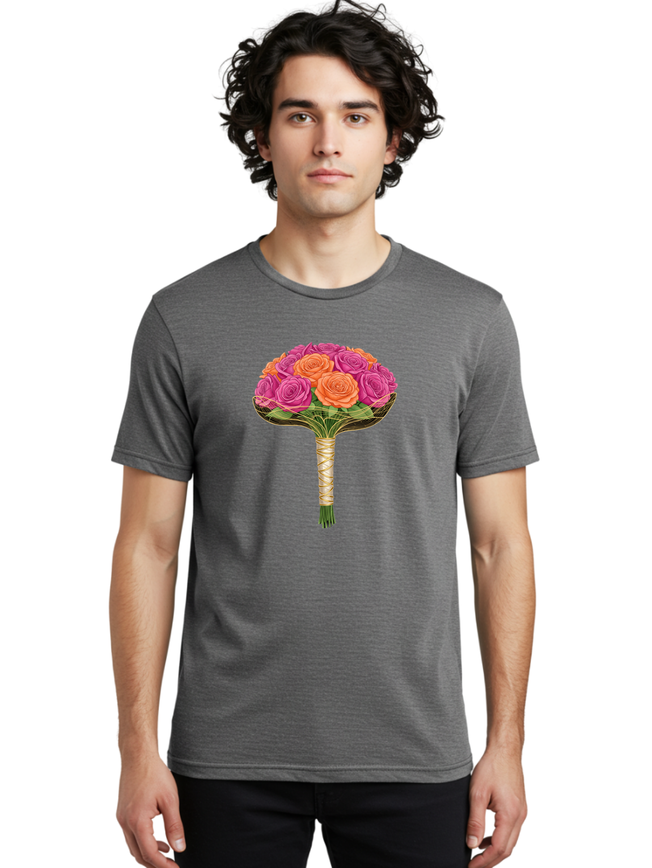 Rose-Bouquet Men'S Graphic Tee, 100% Cotton, Comfortable Casual Summer Wear, Machine Washable, Vintage Camera, Old Camera, Antique Camera, Black Camera, Classic Photography, Photography Equipment, Nostalgic Device, Film Camera, Camera Art Baf488