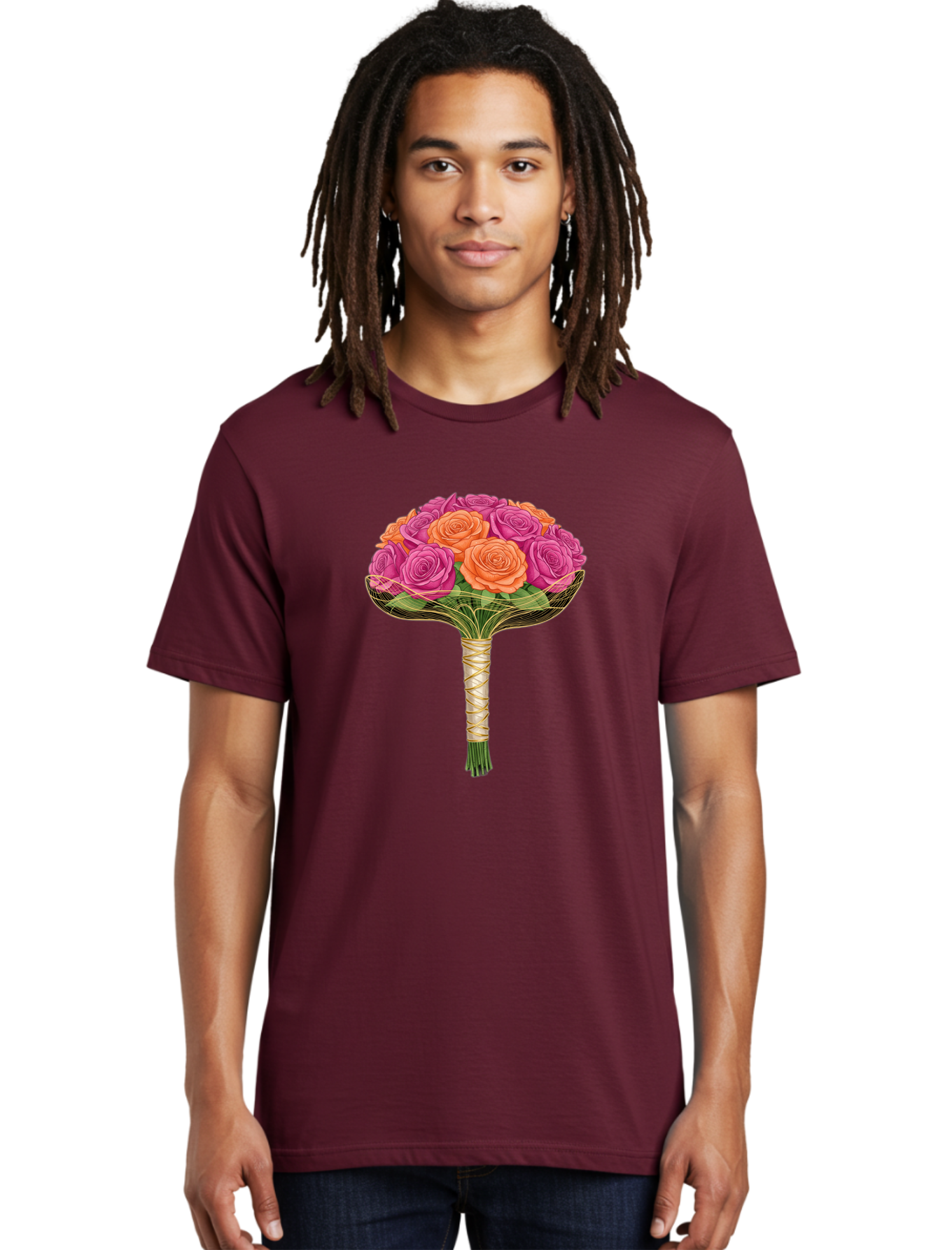 Rose-Bouquet Men'S Graphic Tee, 100% Cotton, Comfortable Casual Summer Wear, Machine Washable, Vintage Camera, Old Camera, Antique Camera, Black Camera, Classic Photography, Photography Equipment, Nostalgic Device, Film Camera, Camera Art Baf488