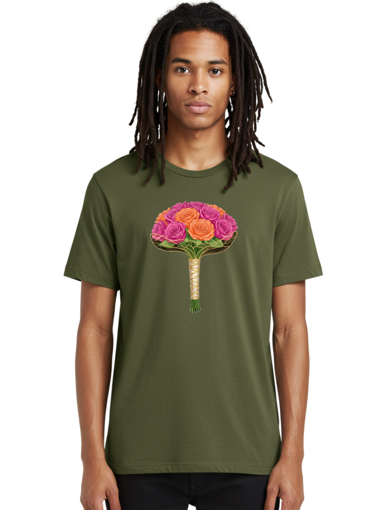 Rose-Bouquet Men'S Graphic Tee, 100% Cotton, Comfortable Casual Summer Wear, Machine Washable, Vintage Camera, Old Camera, Antique Camera, Black Camera, Classic Photography, Photography Equipment, Nostalgic Device, Film Camera, Camera Art Baf488
