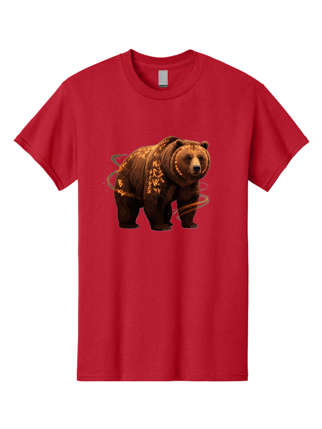 Runic-Bear-1 Men'S Graphic Tee, 100% Cotton, Comfortable Casual Summer Wear, Machine Washable, Vintage Camera, Old Camera, Antique Camera, Black Camera, Classic Photography, Photography Equipment, Nostalgic Device, Film Camera, Camera Art Baf489
