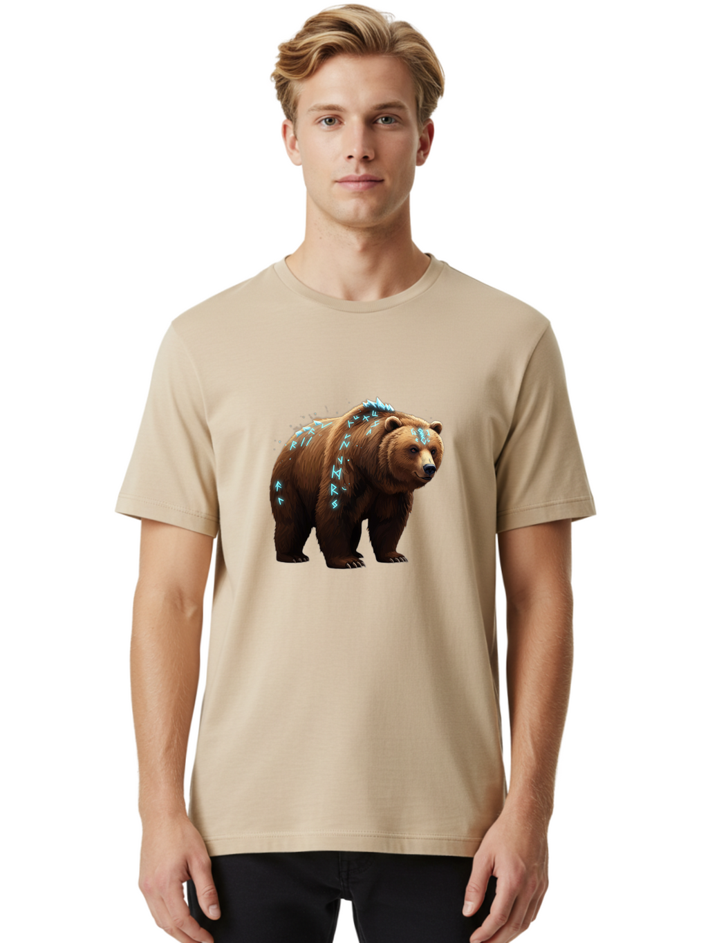 Runic-Bear Men'S Graphic Tee, 100% Cotton, Comfortable Casual Summer Wear, Machine Washable, Vintage Camera, Old Camera, Antique Camera, Black Camera, Classic Photography, Photography Equipment, Nostalgic Device, Film Camera, Camera Art Baf490