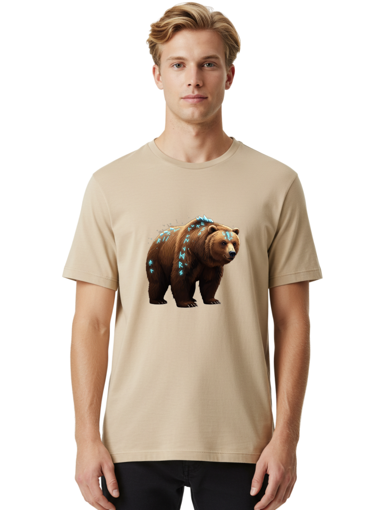 Runic-Bear Men'S Graphic Tee, 100% Cotton, Comfortable Casual Summer Wear, Machine Washable, Vintage Camera, Old Camera, Antique Camera, Black Camera, Classic Photography, Photography Equipment, Nostalgic Device, Film Camera, Camera Art Baf490