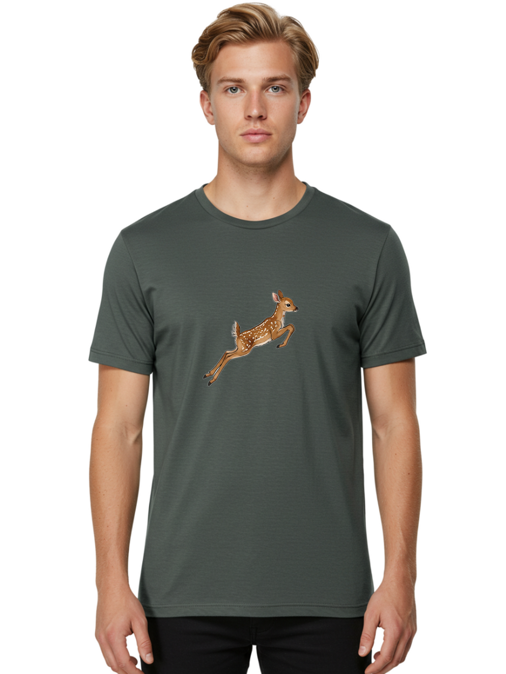 Running-Fawn Men'S Graphic Tee, 100% Cotton, Comfortable Casual Summer Wear, Machine Washable, Vintage Camera, Old Camera, Antique Camera, Black Camera, Classic Photography, Photography Equipment, Nostalgic Device, Film Camera, Camera Art Baf492