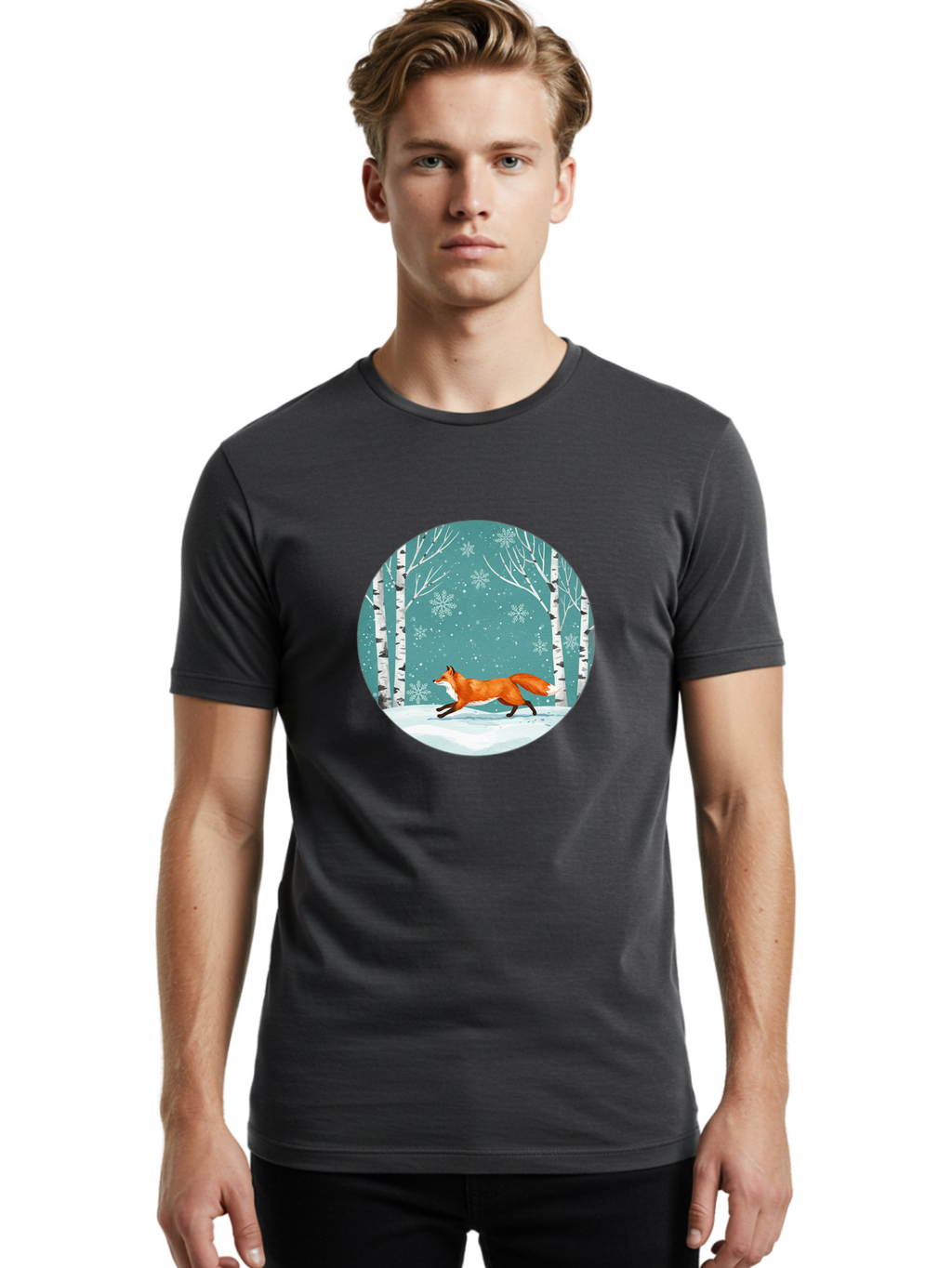 Running-Fox Men'S Graphic Tee, 100% Cotton, Comfortable Casual Summer Wear, Machine Washable, Vintage Camera, Old Camera, Antique Camera, Black Camera, Classic Photography, Photography Equipment, Nostalgic Device, Film Camera, Camera Art Baf493